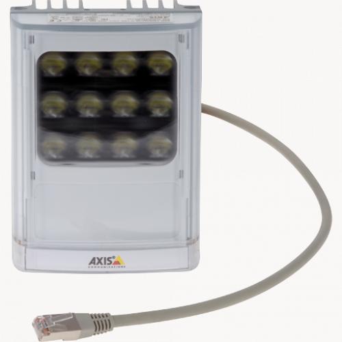 Axis Communications T90D25 White LED Illuminator - AC/DC Powered Security Light for Outdoor Surveillance & Night Vision Cameras