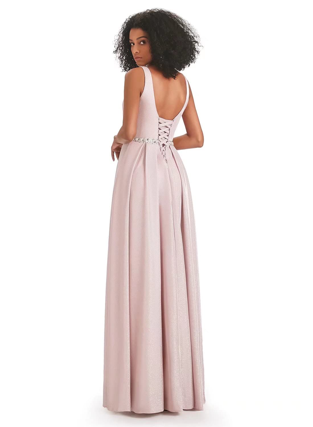 Sparkly Champagne Beaded Prom Dresses for Women - Elegant Long Formal Gowns for Weddings, Bridesmaids & Evening Parties | Perfect for Homecoming, Quinceañera & Special Occasions
