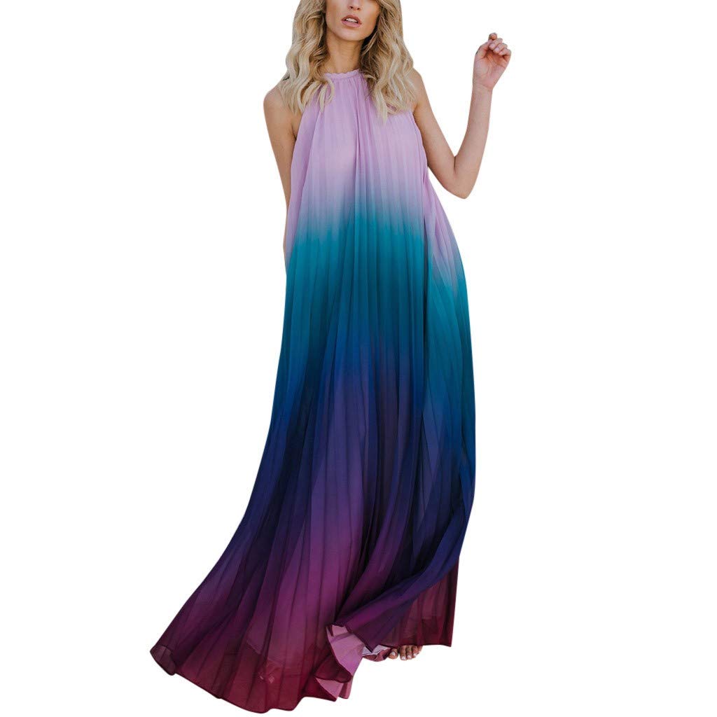Limsea 2019 Sexy Halter Chiffon Beach Dress for Women - Elegant Summer Party, Vacation & Date Night Outfit