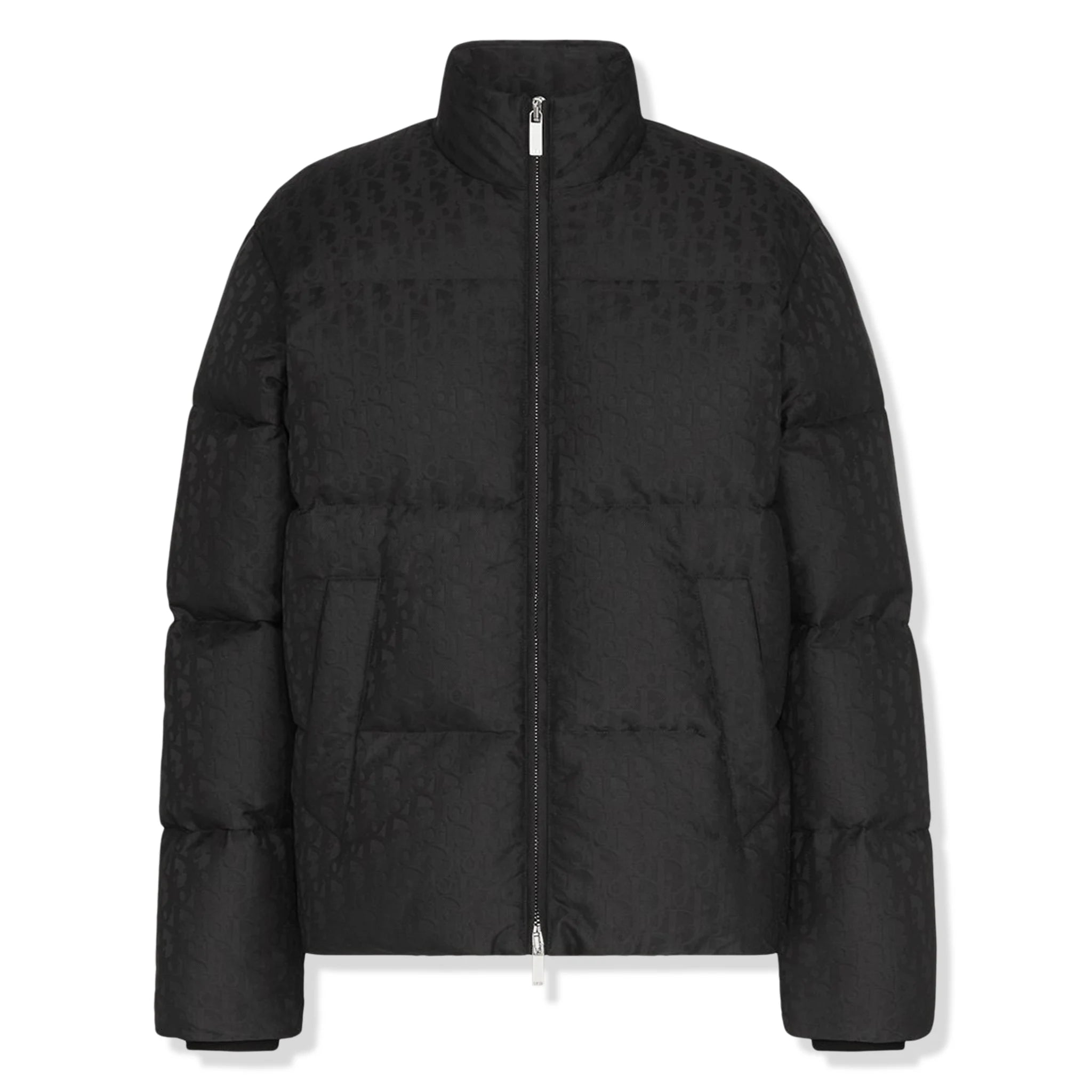 Dior Oblique Black Puffer Jacket for Women - Luxury Quilted Winter Coat with Hood | Perfect for Cold Weather, Fashion Outerwear & Street Style