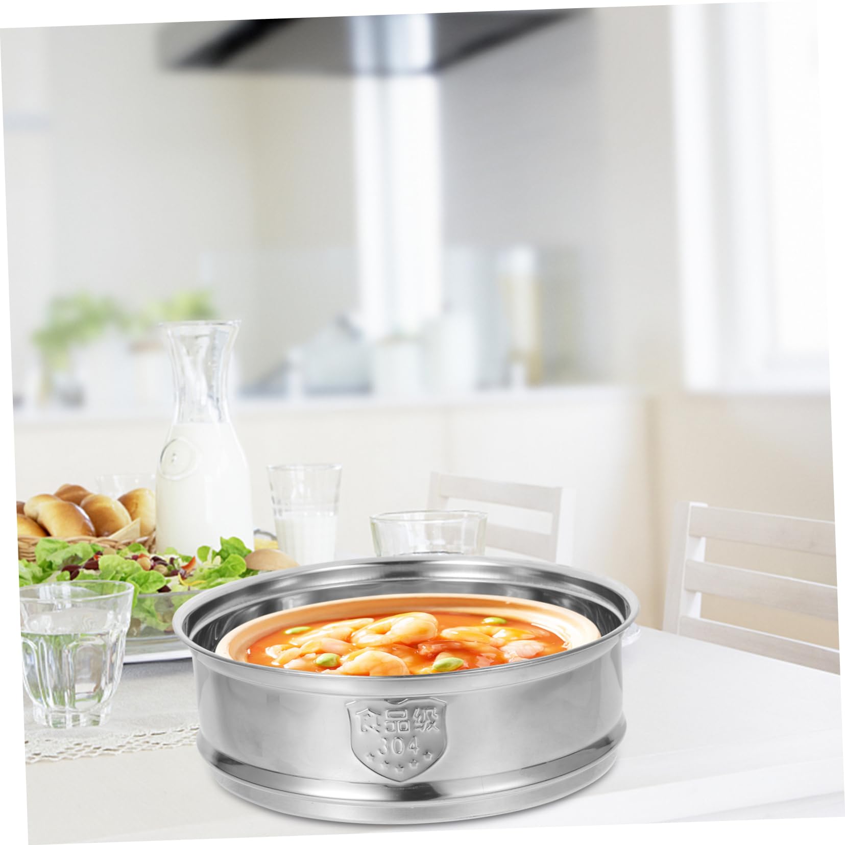 Premium Stainless Steel Steamer Basket - 1-Piece Multi-Purpose Kitchen Tool for Eggs, Vegetables, Buns & More | Silicone-Coated Steam Rack with Grid Design | Perfect for Healthy Cooking, Meal Prep & Home Use