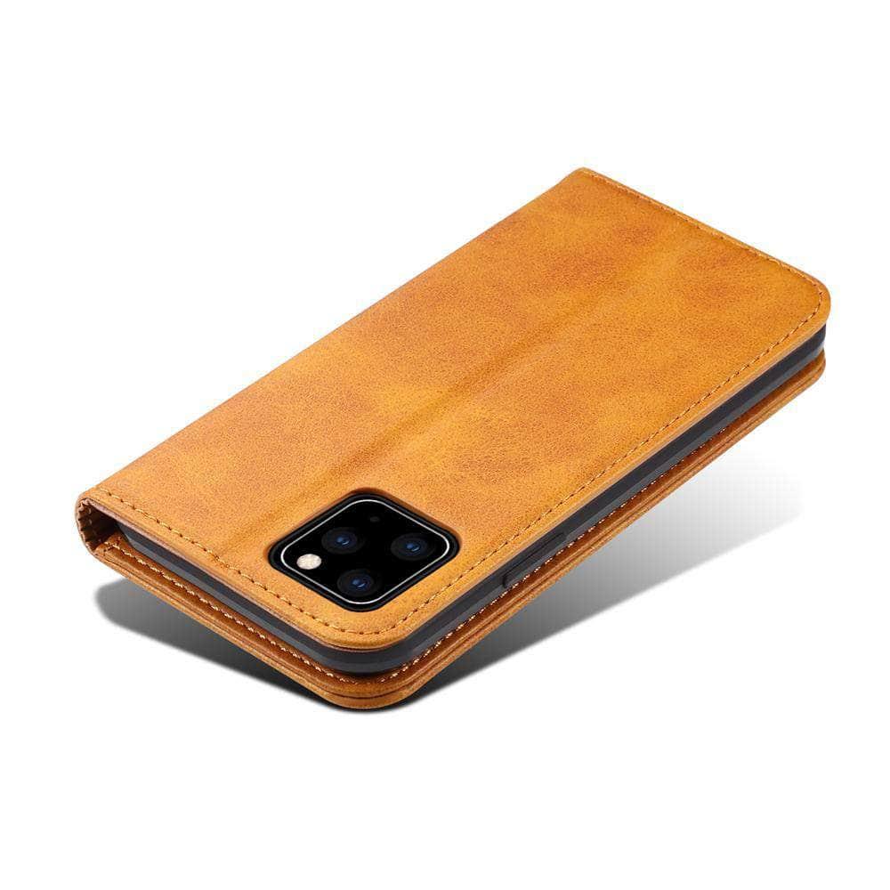 iPhone 11 Pro Max Case - PU Leather Flip Stand Wallet Cover with Shockproof Protection | Perfect for Business, Travel & Everyday Use