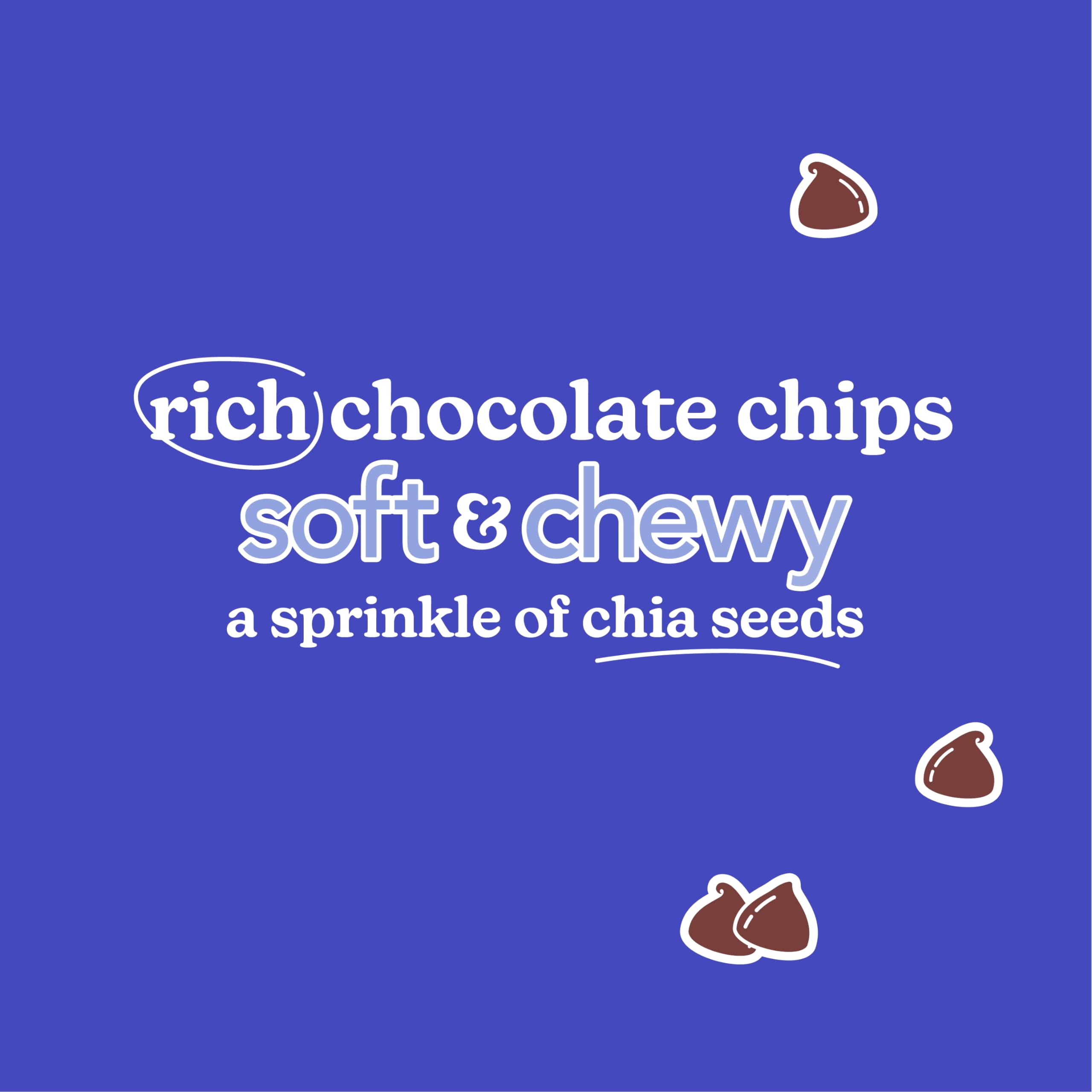 Love + Chew Gluten Free Vegan Cookies - Bulk 60 Count (2oz Each) - Chocolate Chia, High Protein Almonds, Paleo & Non-GMO Snacks - Individually Wrapped Soft Baked Cookies for Office, School & Travel Snacking