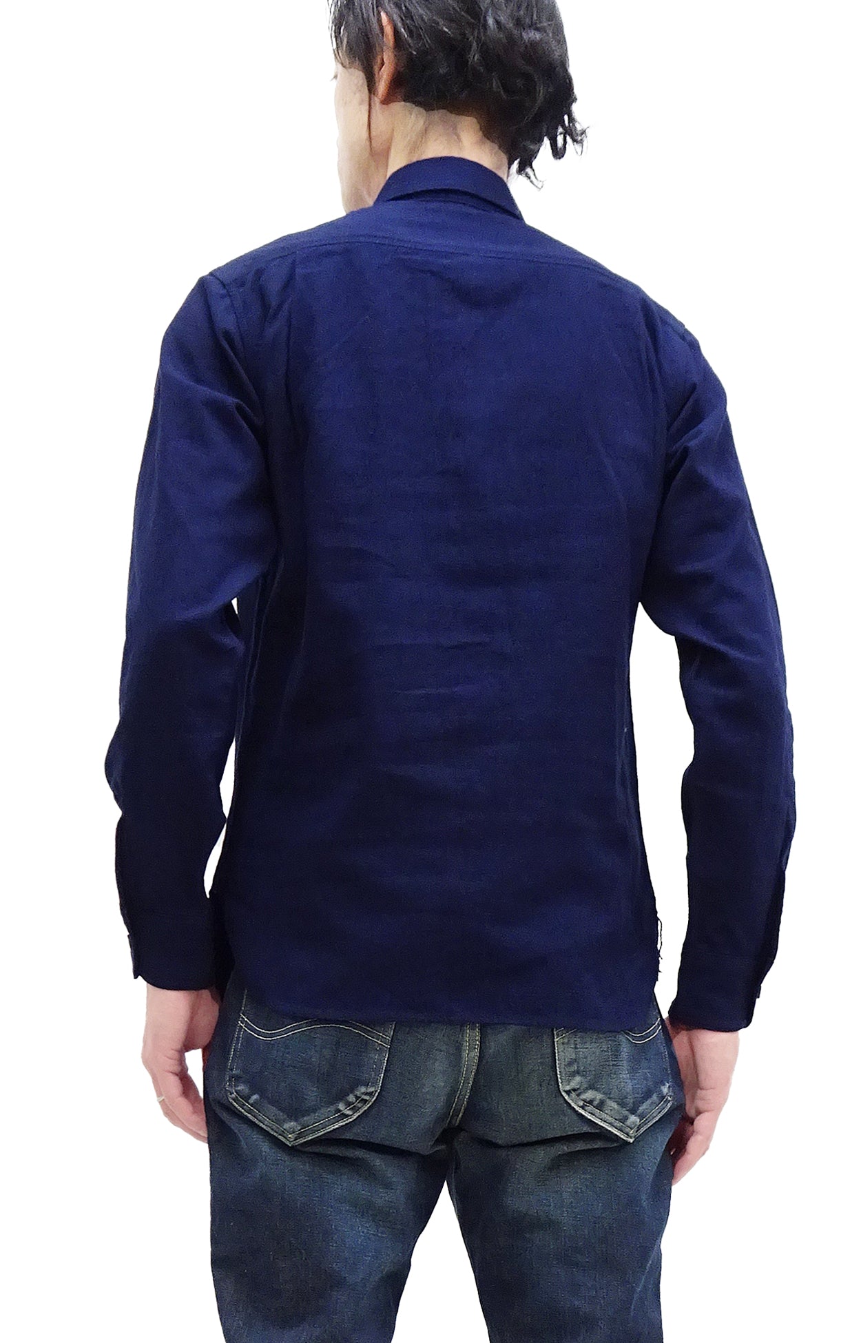 Momotaro Men's Lightweight Cotton Dobby Long Sleeve Button-Up Work Shirt MXLS1008 - Breathable Casual & Office Wear - Perfect for Business, Travel, and Everyday Use