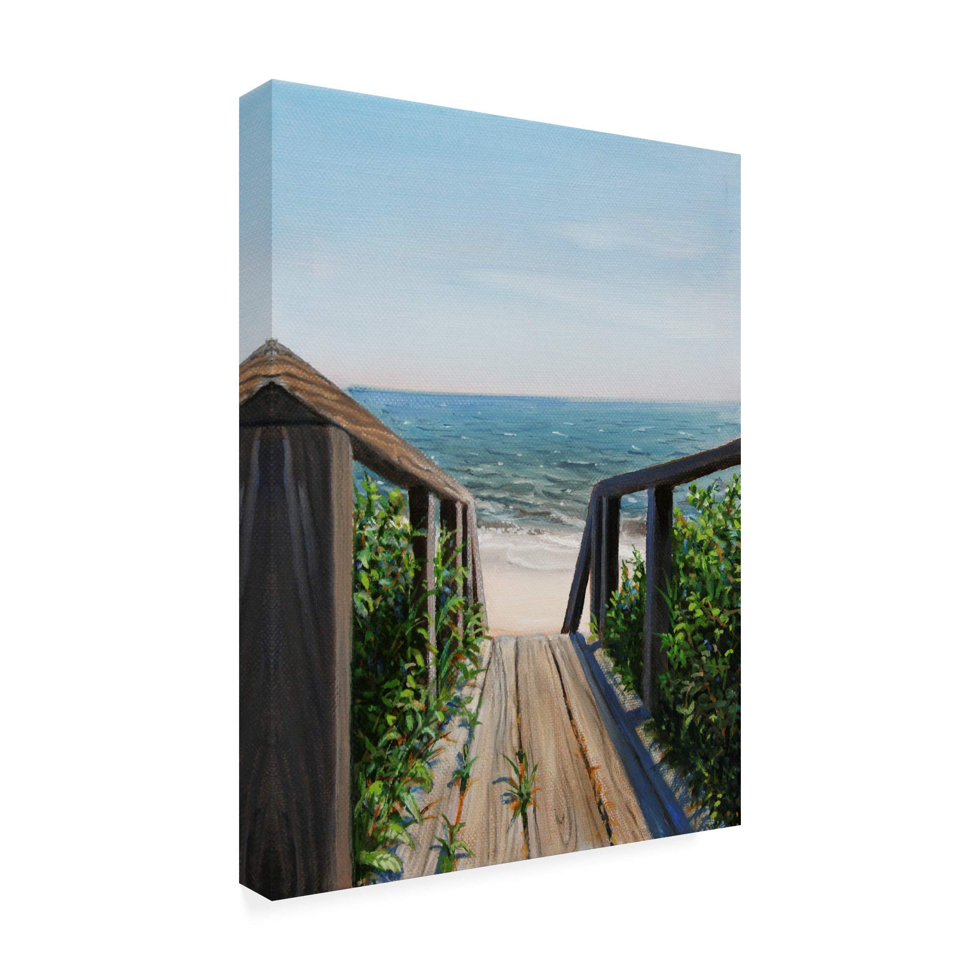 Paul Walsh Beach Walk Way 35x47 Fine Art Print - Coastal Wall Decor for Living Room, Bedroom & Office
