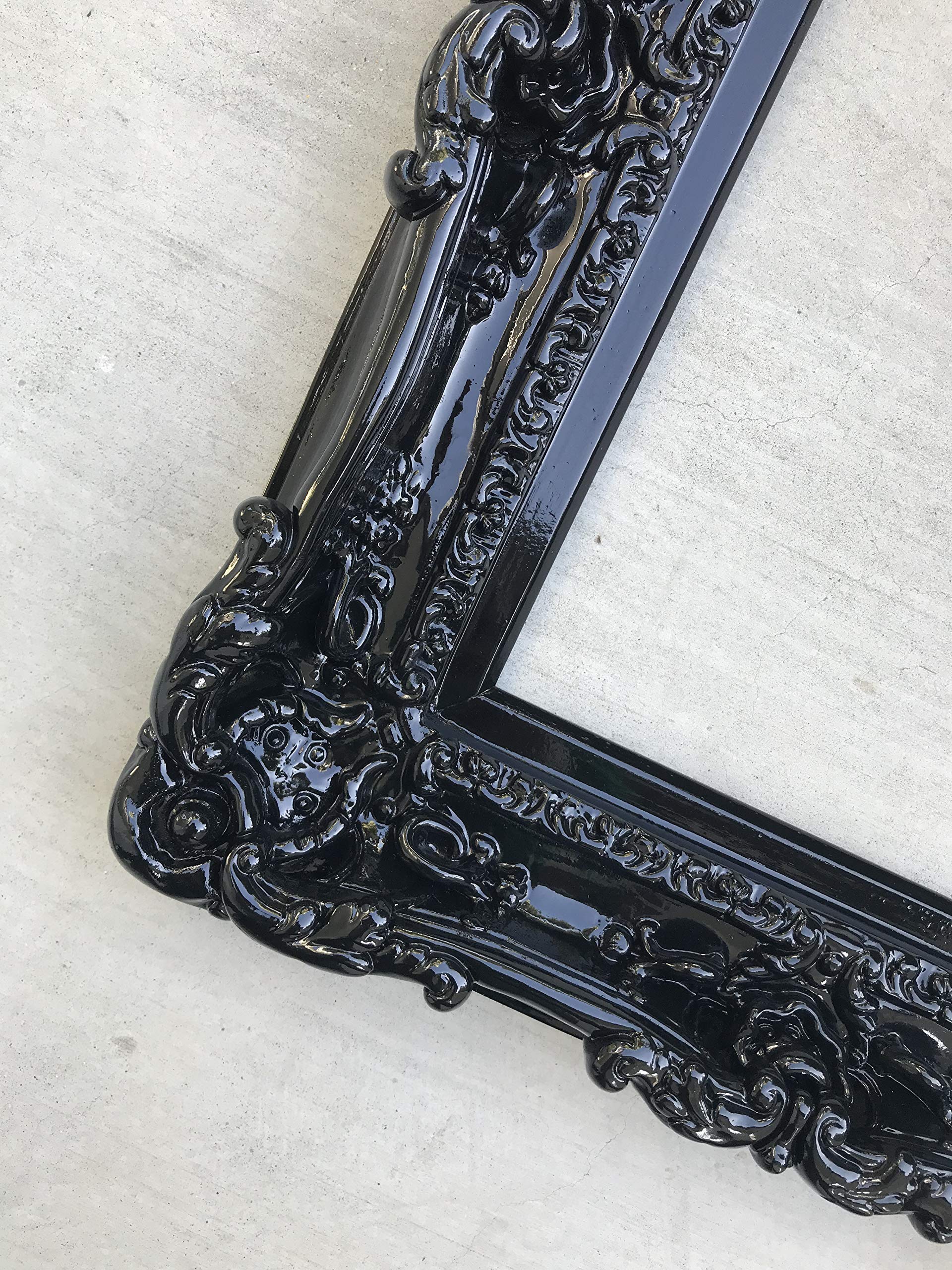 12x16 Black Baroque Style Picture Frame - Elegant Art Wall Decor for Wedding Gifts, Home & Office Display (Perfect for Portraits, Photos & Artwork)
