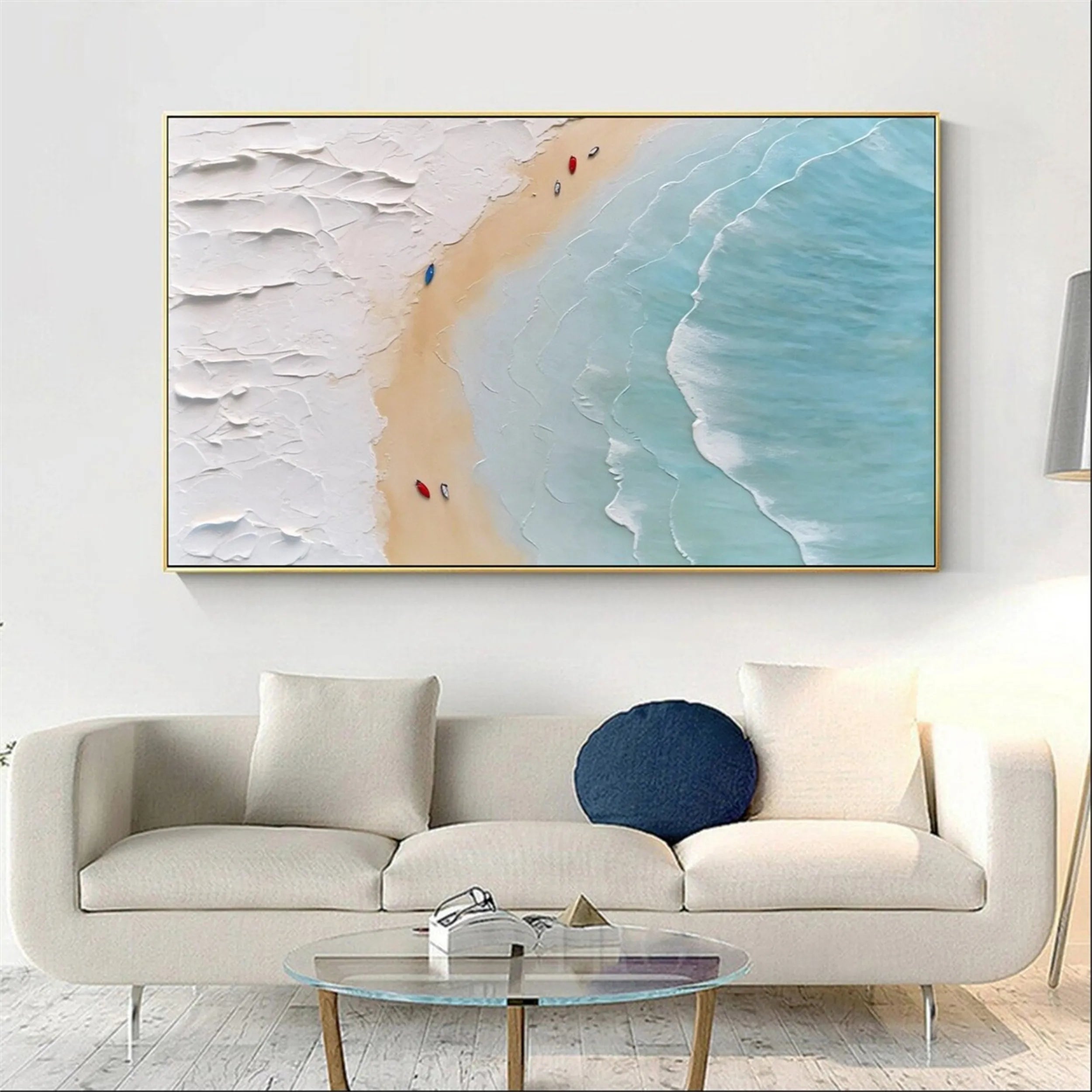Ocean And Sky Painting #OS 130 - Stunning Seascape Wall Art for Home & Office Decor - Perfect for Living Room, Bedroom or Beach House
