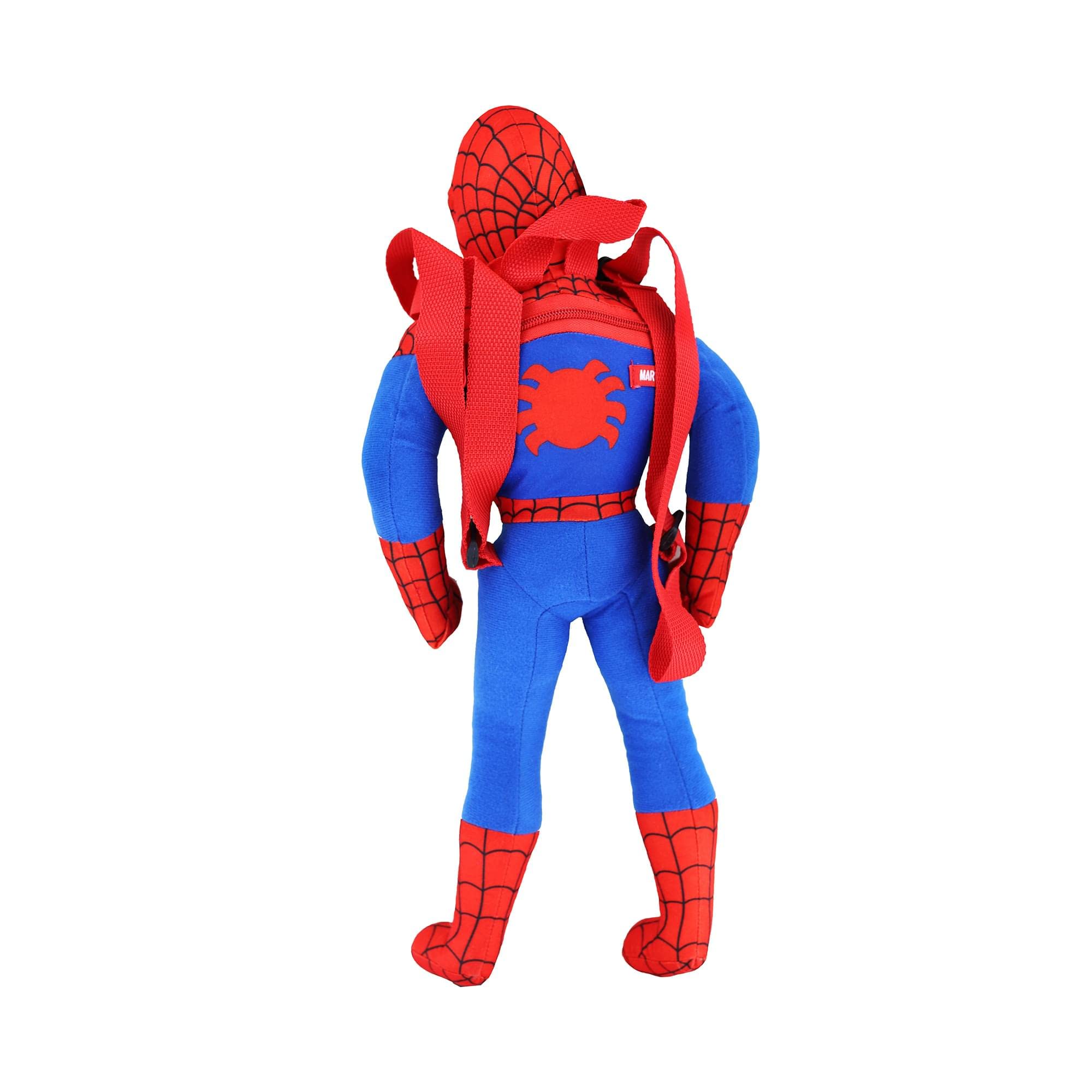 Marvel Spider-Man Plush Backpack for Kids - 20.5 Inch Red Superhero Backpack with Zippered Compartment & Adjustable Straps - Soft Spiderman School Backpack for Boys & Girls - Perfect for School, Travel, Cosplay & Superhero Fans
