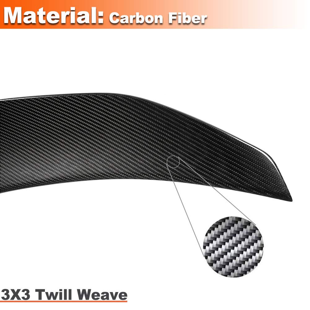 Premium Carbon Fiber Rear Trunk Spoiler for BMW 5 Series F10 Sedan (2010-2018) - Compatible with 520i 523i 528i 530i 535i 550i & M5 Models - High-Performance Boot Lid Spoiler Wing Lip - Enhance Style & Aerodynamics for Street Racing & Car Shows