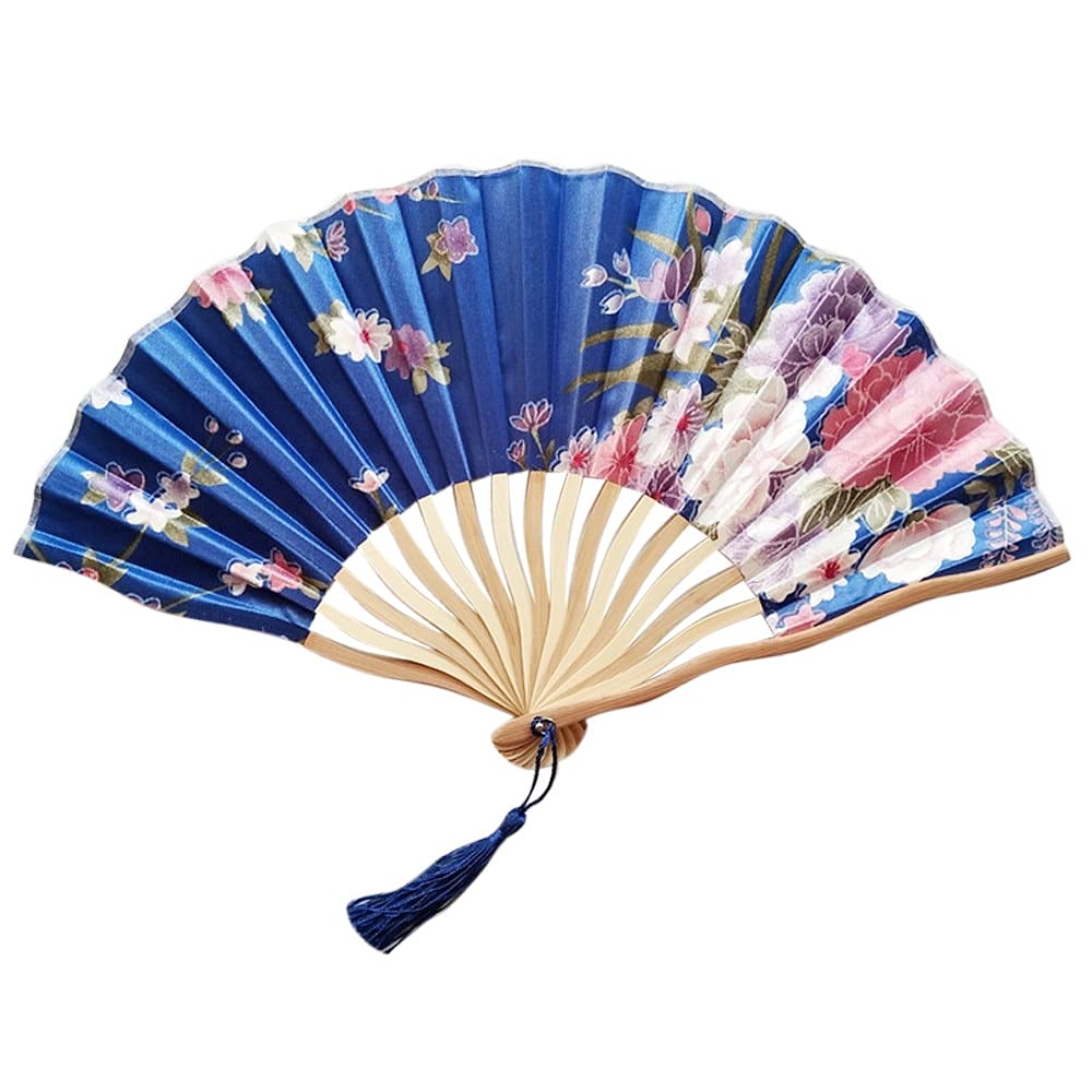 Vintage Chinese Bamboo Paper Folding Fan - Handheld Wedding Party Decoration, Home Decor & Unique Gift (Green) | Perfect for Weddings, Cultural Events & Home Décor