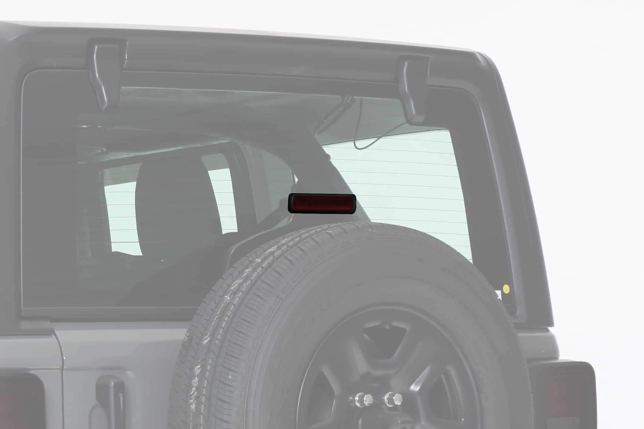 1PC Smoke Third Brake Light Cover for 2019-2023 Jeep Wrangler JL & Gladiator - Durable ABS Lens, Easy Installation, Enhanced Style & Safety - Perfect for Off-Roading & Night Driving