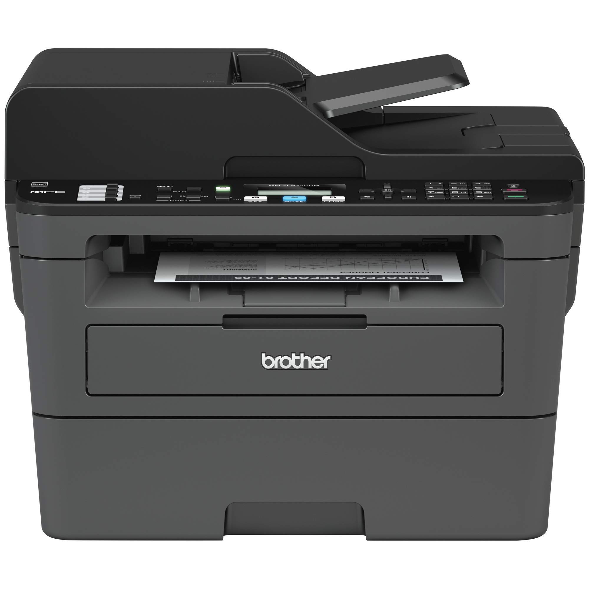 Brother MFCL2710DW Wireless Monochrome Laser All-in-One Printer with Duplex Printing, Amazon Dash Replenishment - Compact Home & Office Multifunction Printer for Scanning, Copying & Faxing (Renewed) - Perfect for Small Businesses & Remote Work