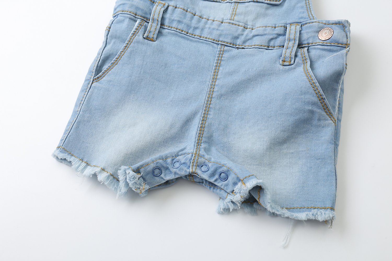 KIDSCOOL SPACE Baby Boy & Girl Denim Shortalls - Cute Toddler Jean Shorts for Summer | Playtime, Beach & Outdoor Adventures