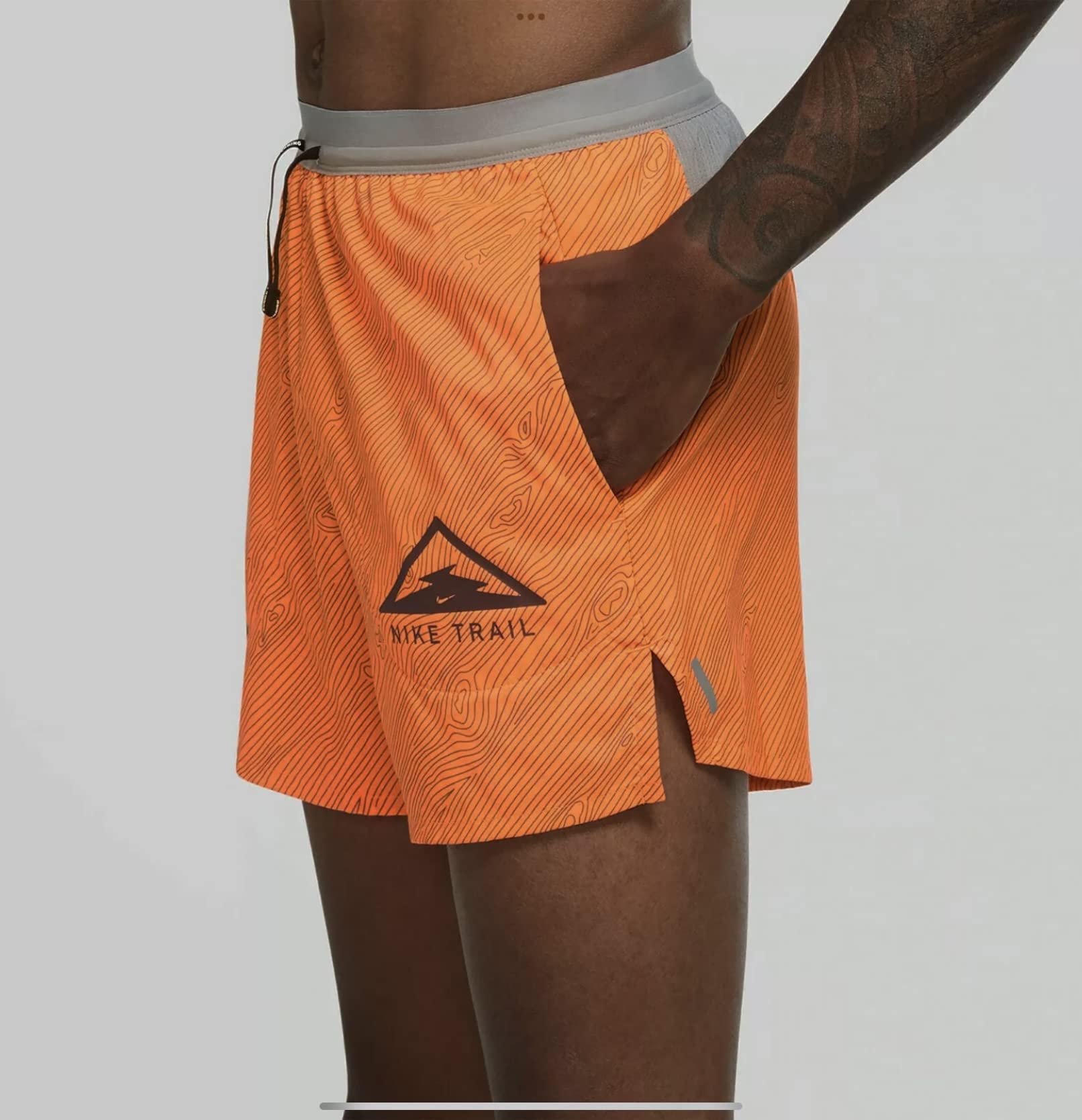 Nike Flex Stride 5-Inch Trail Running Shorts for Men - Total Orange | Lightweight Quick-Dry Workout Shorts for Hiking, Jogging & Outdoor Activities