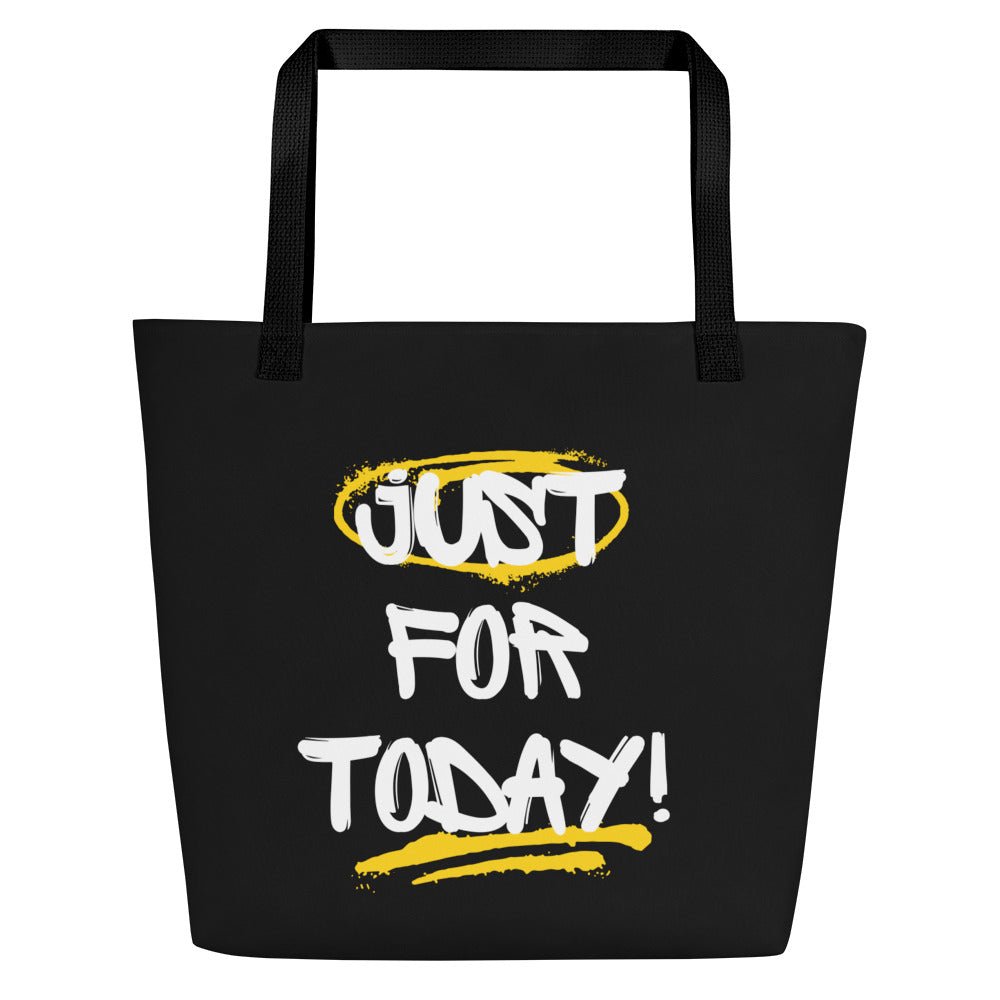 Just For Today All Over Print Tote Bag - Stylish Reusable Shopping Bag for Women, Groceries, Beach & Work - Eco-Friendly Cotton Canvas Carryall