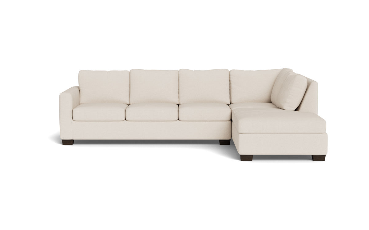 Track 121 Right Chaise Sleeper Sectional Sofa - Modern L-Shaped Convertible Couch with Pull-Out Bed for Living Room, Guest Room & Small Spaces