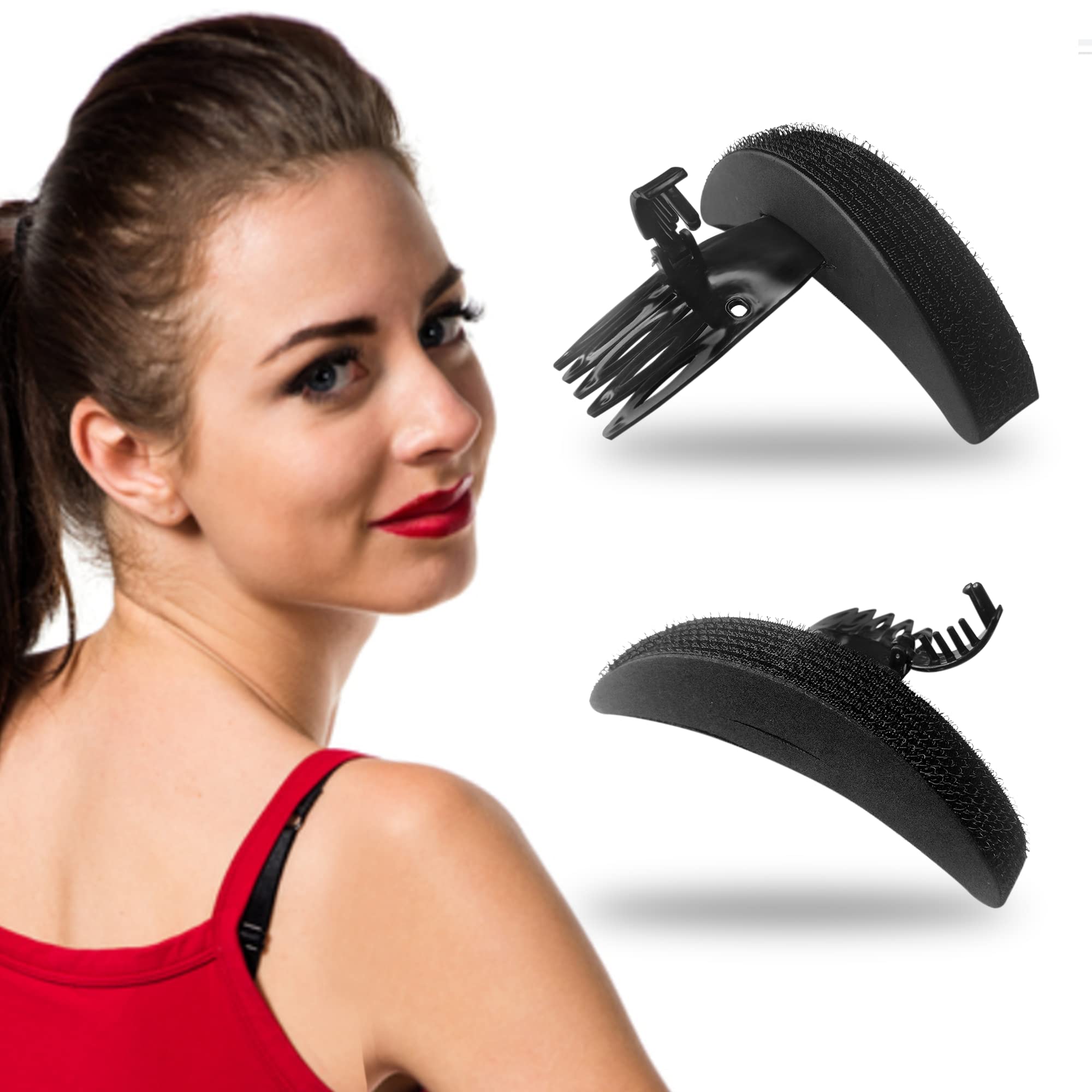 Sanas Puff Maker for Hair - 2Pc Hair Bun Maker with Inserts, Bumpits for Hair Puff, Hairstyling Tools for Women - Perfect for Updos, Ponytails & Voluminous Styles