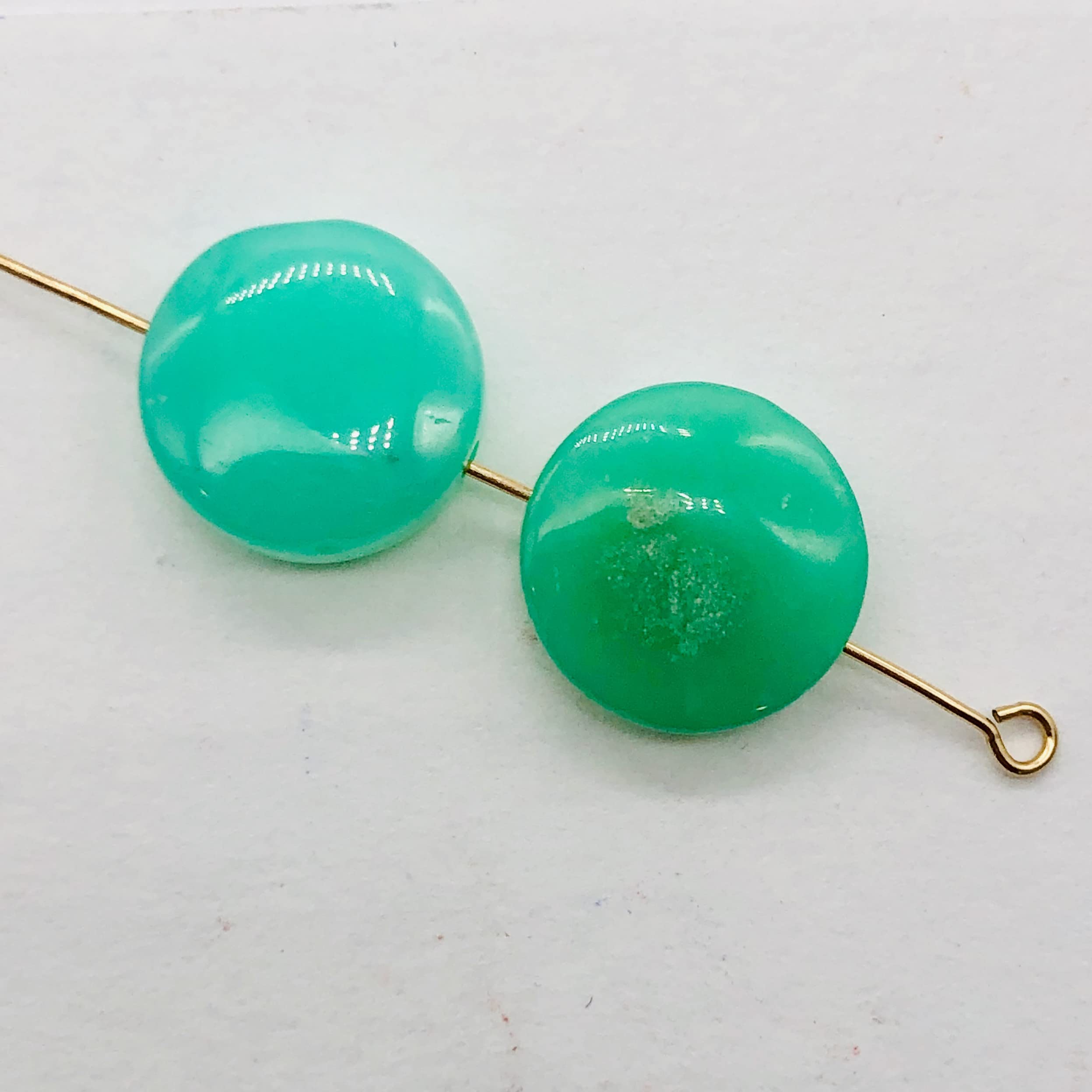Natural Chrysoprase Agate 12x5mm Coin Beads for Jewelry Making - DIY Bracelet, Necklace & Earring Supplies - Healing Stone Beads for Spiritual Crafts