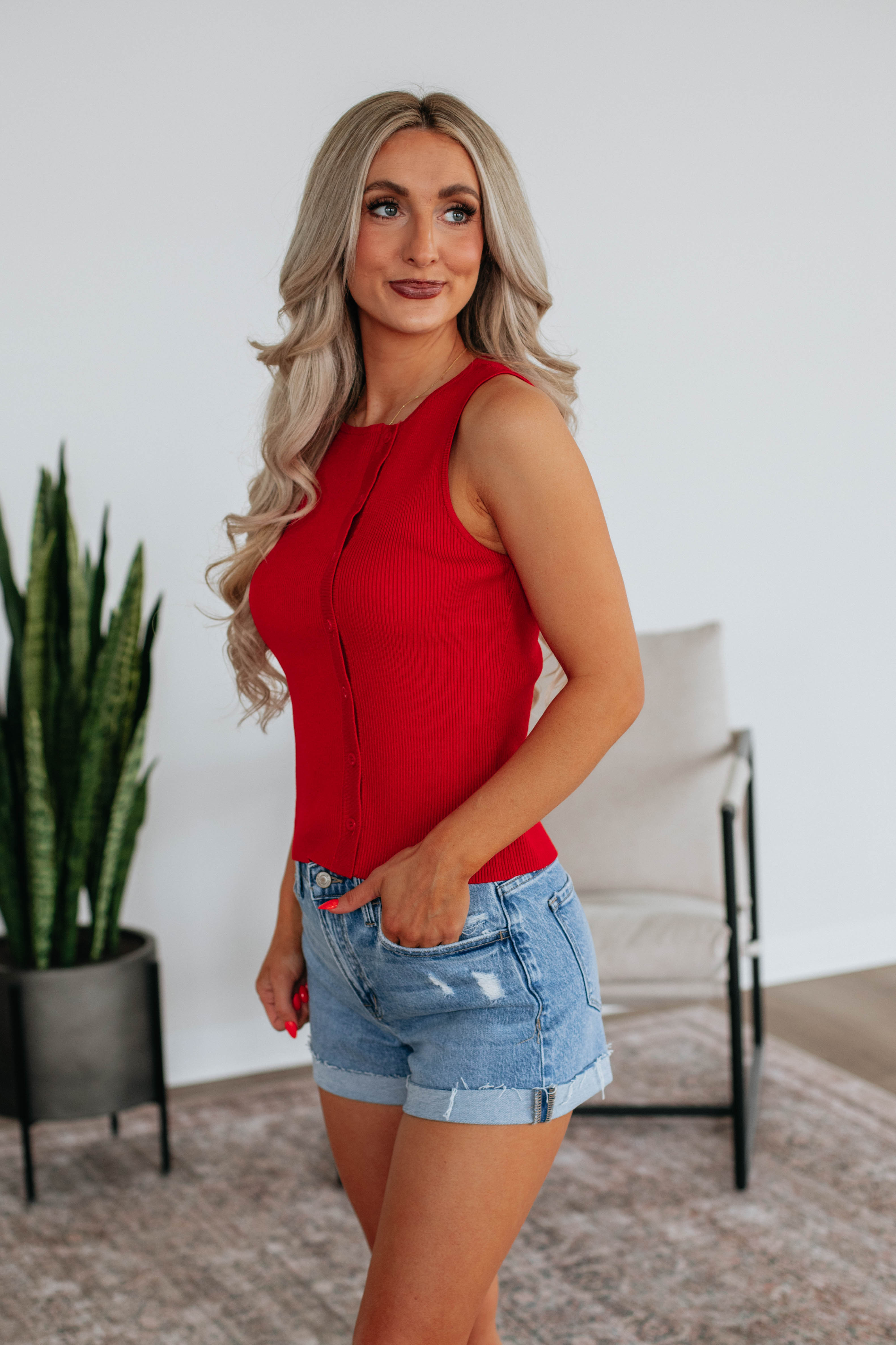 Guinevere Ribbed Tank Top for Women - Soft Stretch Fit Casual Sleeveless Shirt - Perfect for Summer, Layering & Everyday Wear