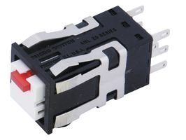 Honeywell AML22CBF2AC Push Button Switch - Square Lighted 1 LED DPDT Momentary 24V Red for Industrial Control Panels & Machinery