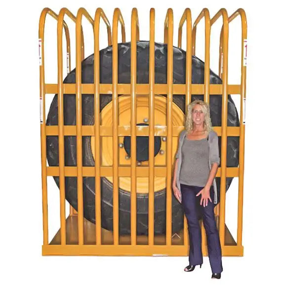 Ken Tool Earthmover Tire Inflation Cage - Heavy Duty Safety Containment for Large Tractor & Construction Equipment Tires - Ideal for Mining, Agriculture & Industrial Use