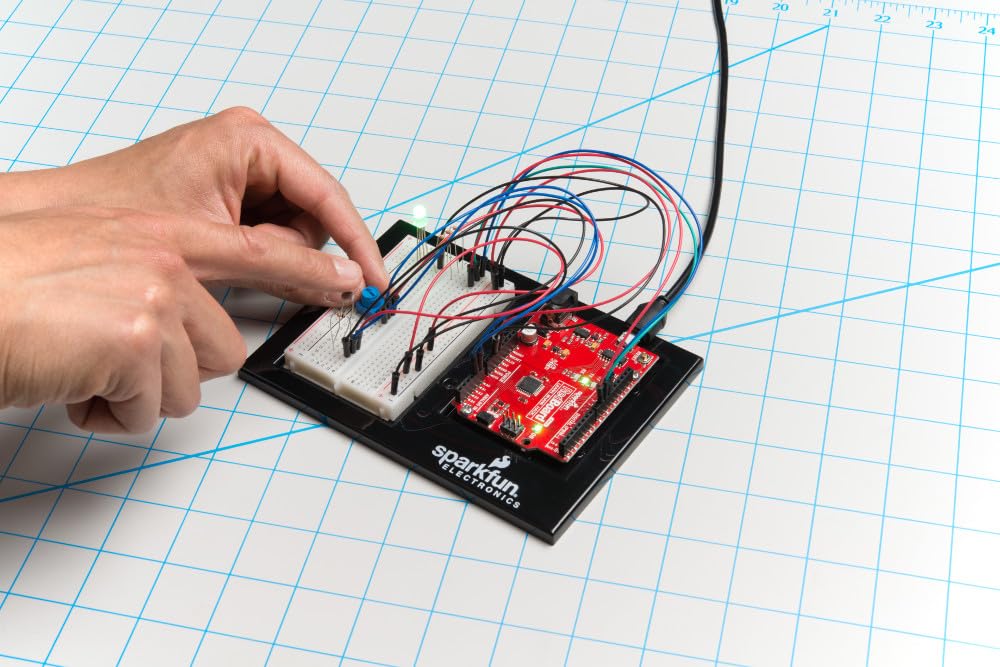 SparkFun Inventor's Kit v4.1.2 - SIK RedBoard Qwiic with White Solderless Board, Carrying Case, 16x2 LCD & Motor Driver - Perfect for STEM Education, Robotics Projects & DIY Electronics