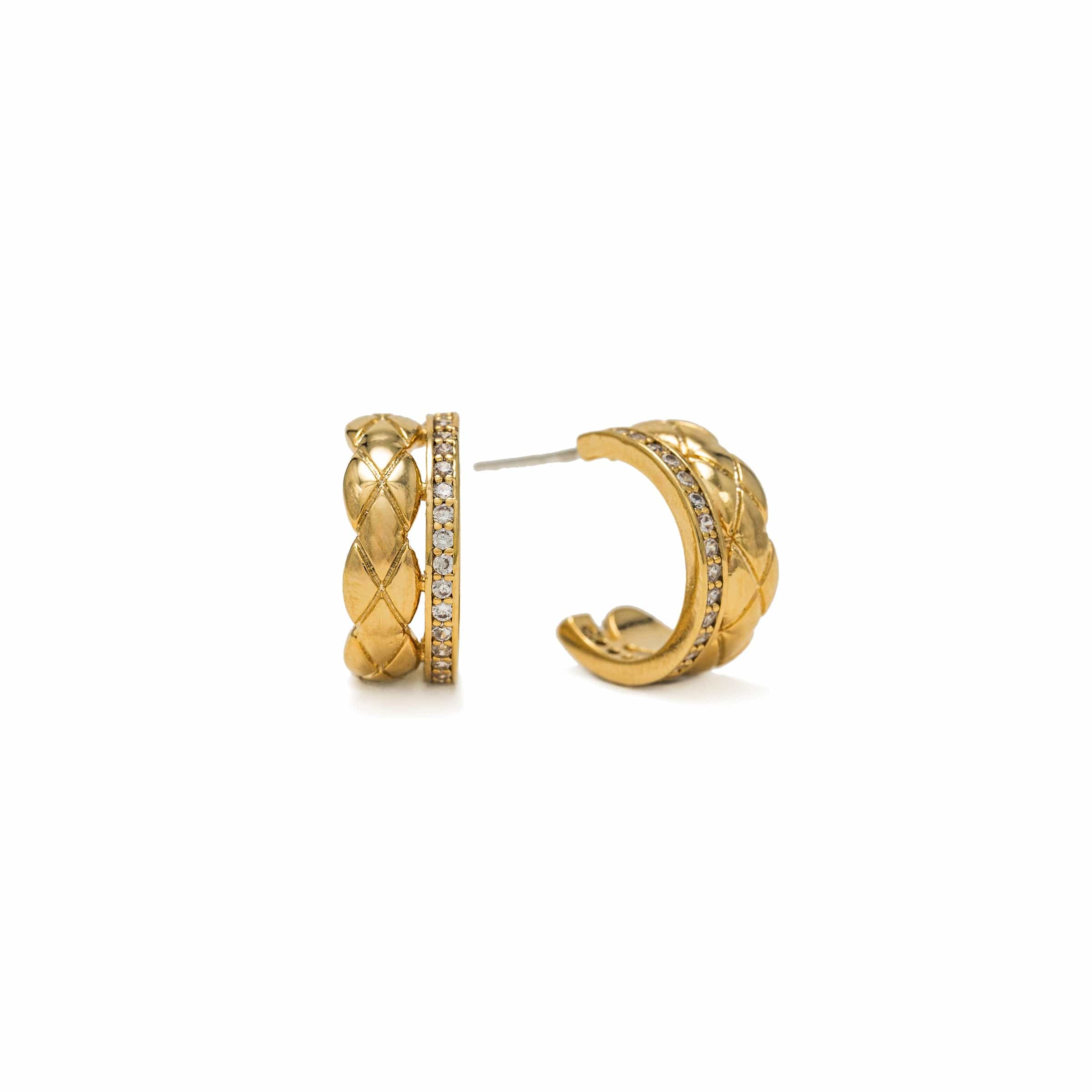 Solana Double Huggie Hoop Earrings for Women - 14K Gold Plated Minimalist Hoop Earrings - Perfect for Everyday Wear, Date Night & Gifts