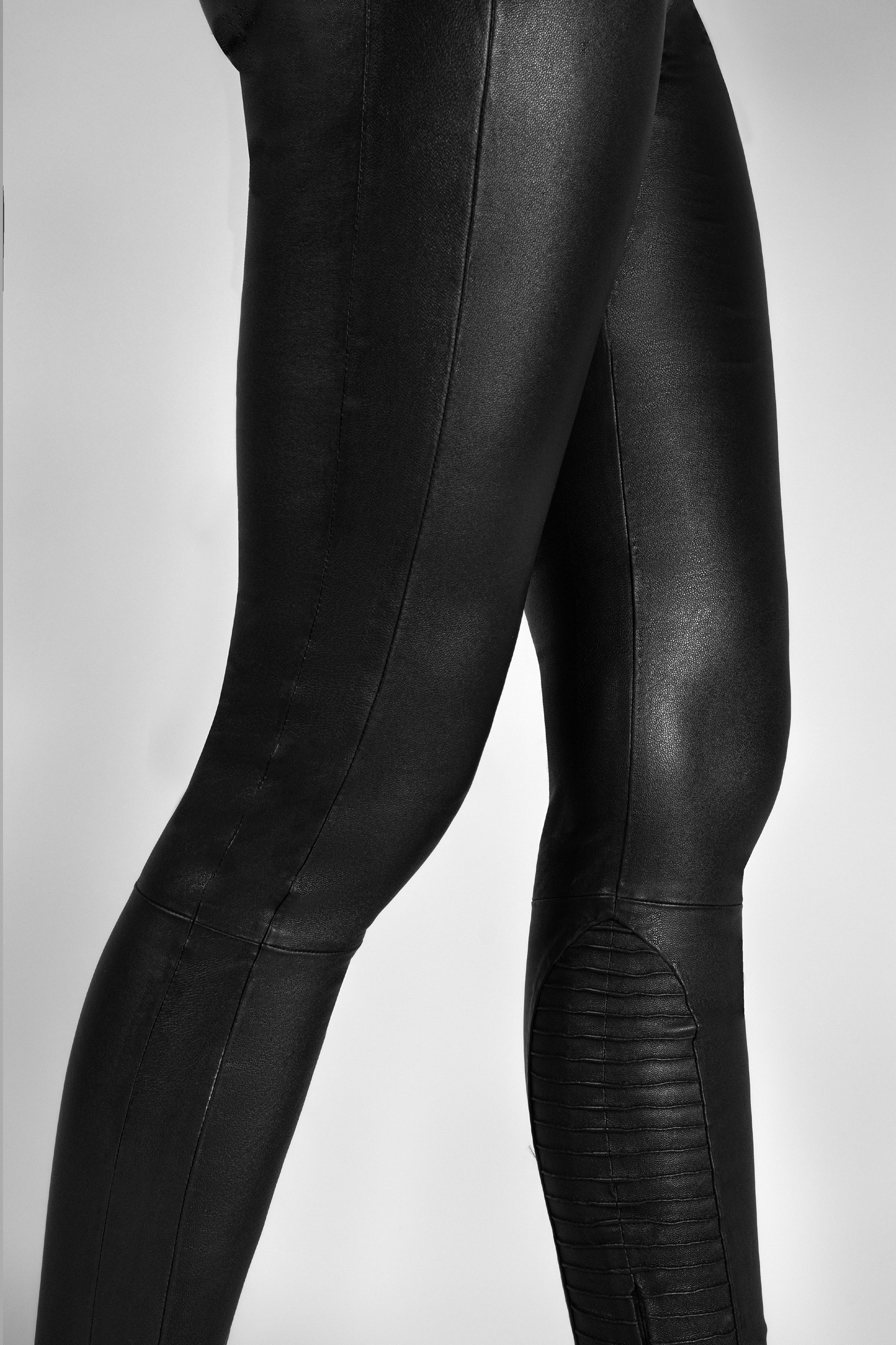 Kay Michaels Faux Leather Leggings for Women - High Waisted Stretchy Black Leggings | Perfect for Yoga, Workout & Night Out