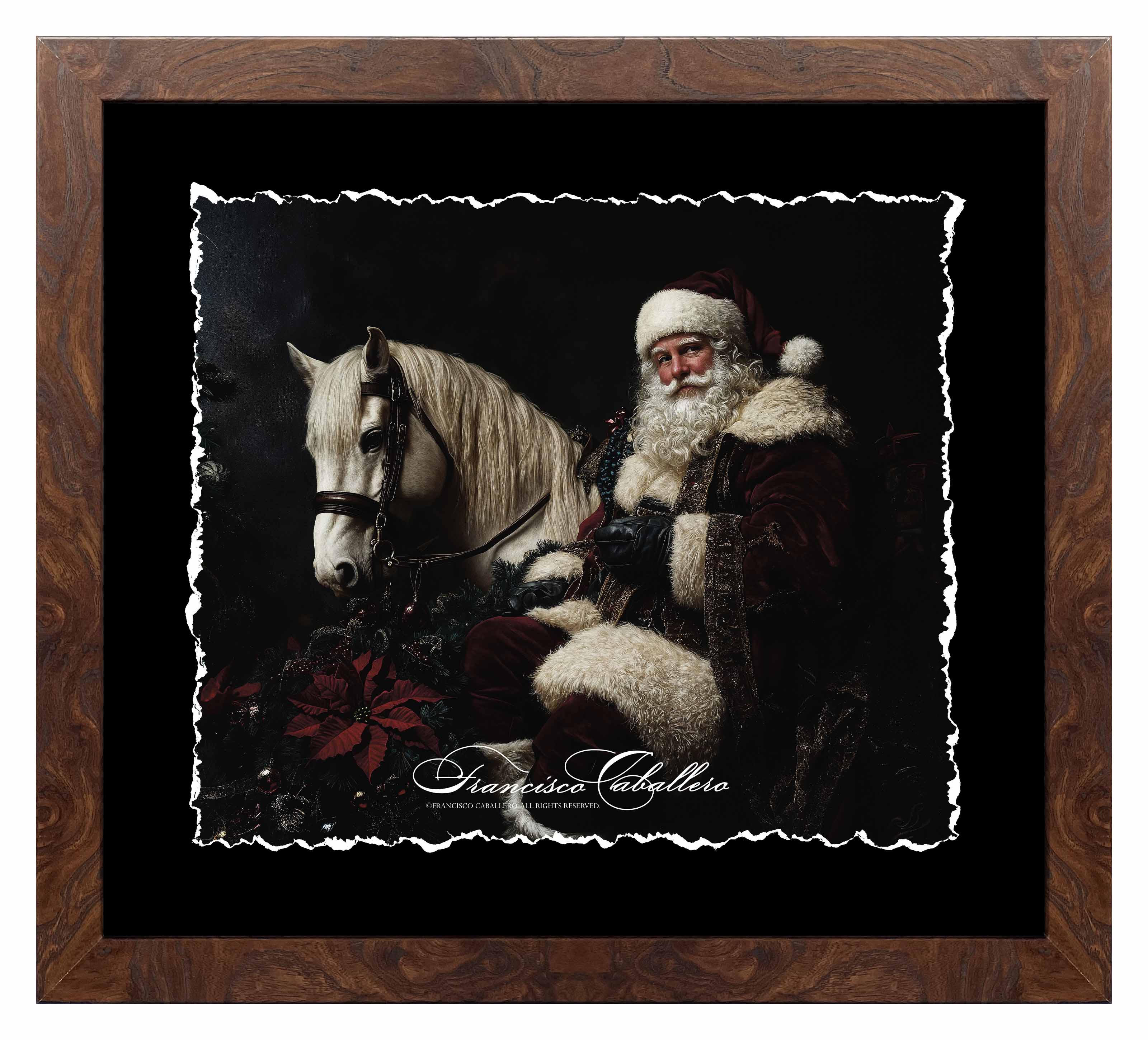 Christmas Eve Preparations Deckled Edge Paper Print - Vintage Holiday Decor for Home, Scrapbooking & Gift Wrapping