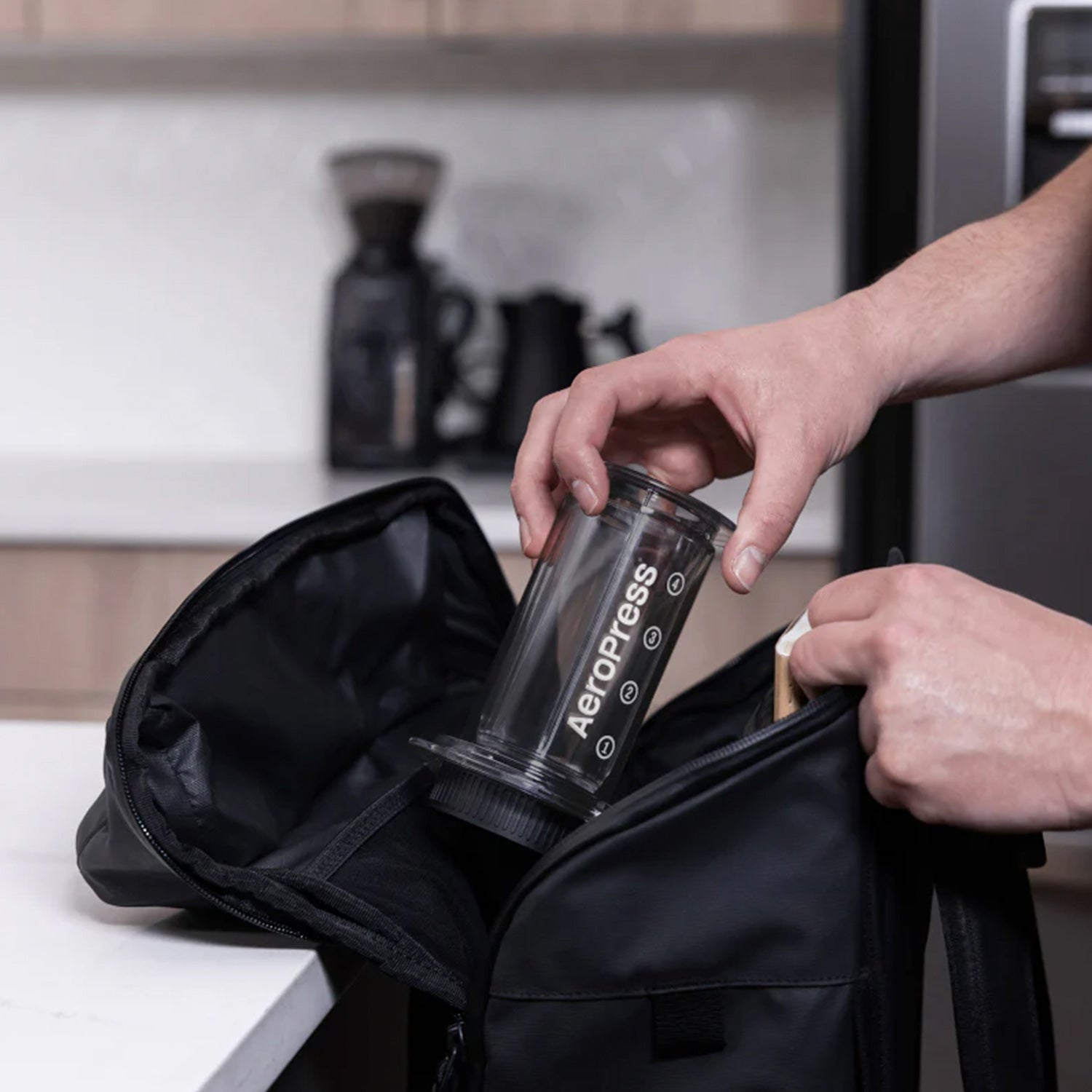 AeroPress Coffee and Espresso Maker - Clear Black | Portable Travel Coffee Brewer for Camping, Office & Home Use