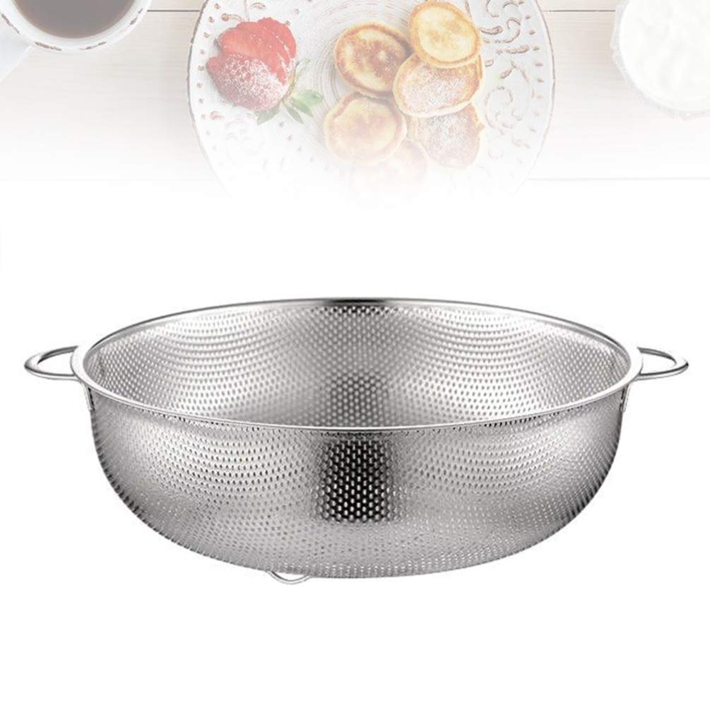 Stainless Steel Kitchen Basket - Fruit & Vegetable Drain Storage Basket for Organizing Produce | Perfect for Pantry, Refrigerator & Countertop Use
