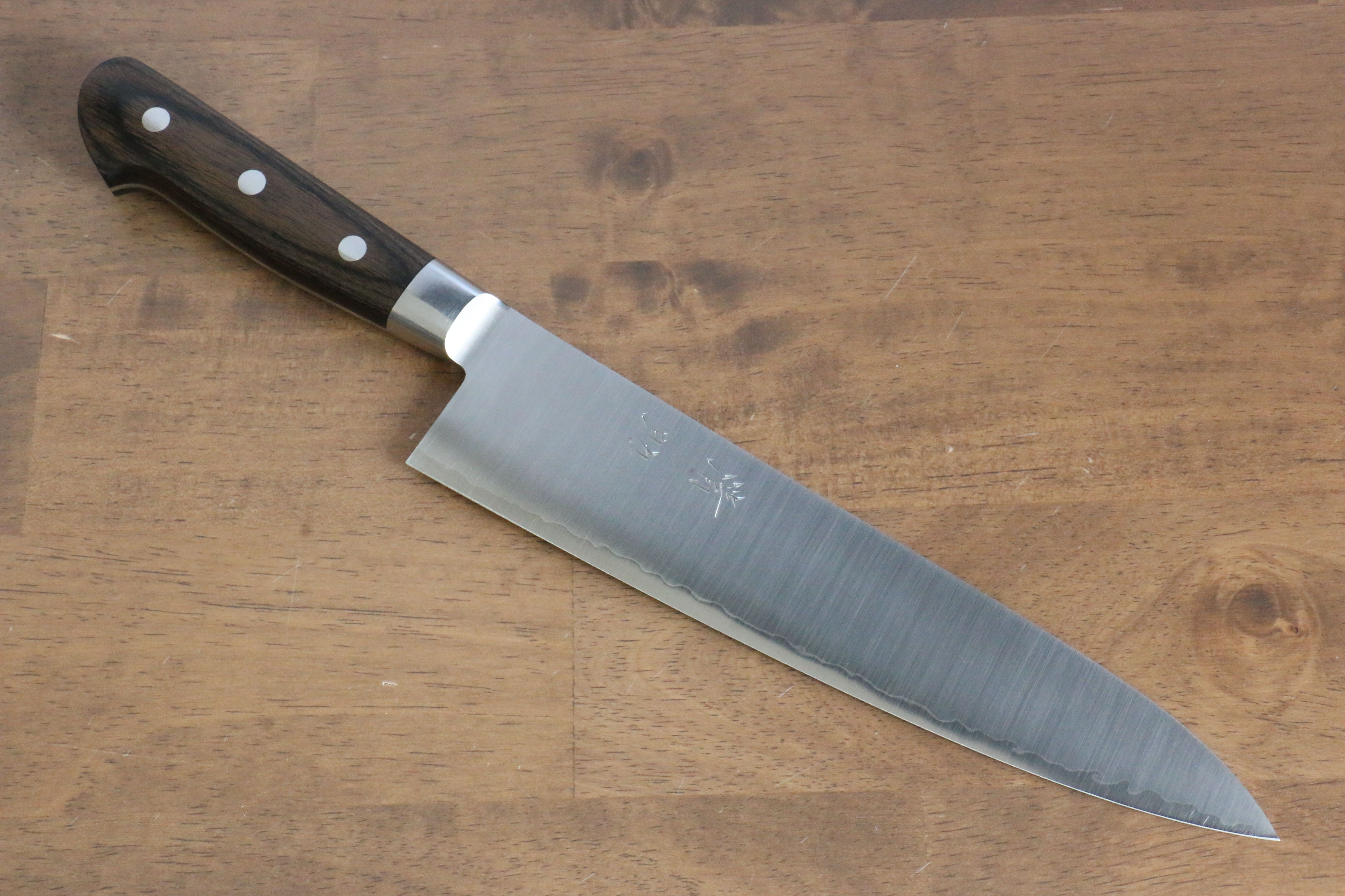 Premium Seisuke SG2 Gyuto 210mm Japanese Chef Knife with Brown Pakka Wood Handle - Perfect for Sushi, Meat Slicing & Professional Kitchen Use