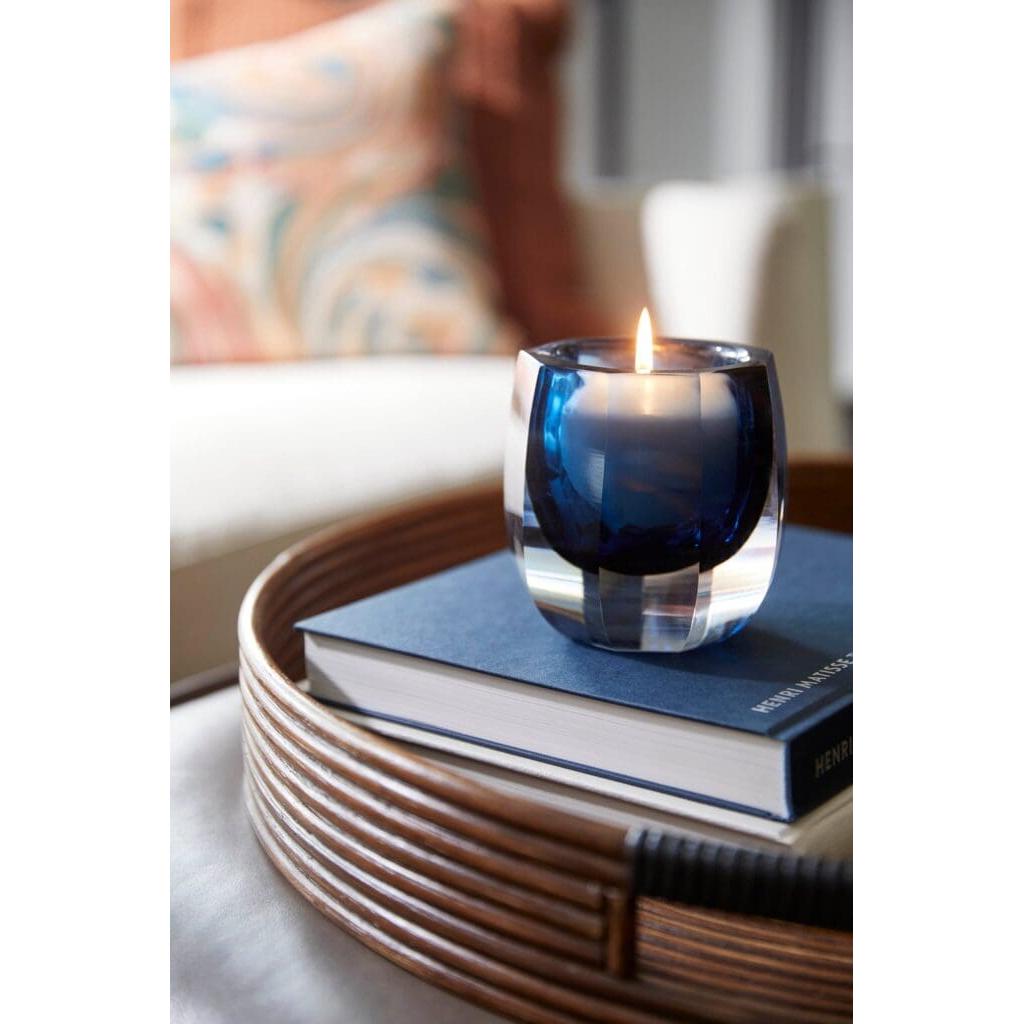 Cyan Design 11253 Azure Oppulence Vase - Elegant Blue & Clear Glass Small Decorative Vase for Home Decor, Wedding Centerpieces, and Tabletop Displays