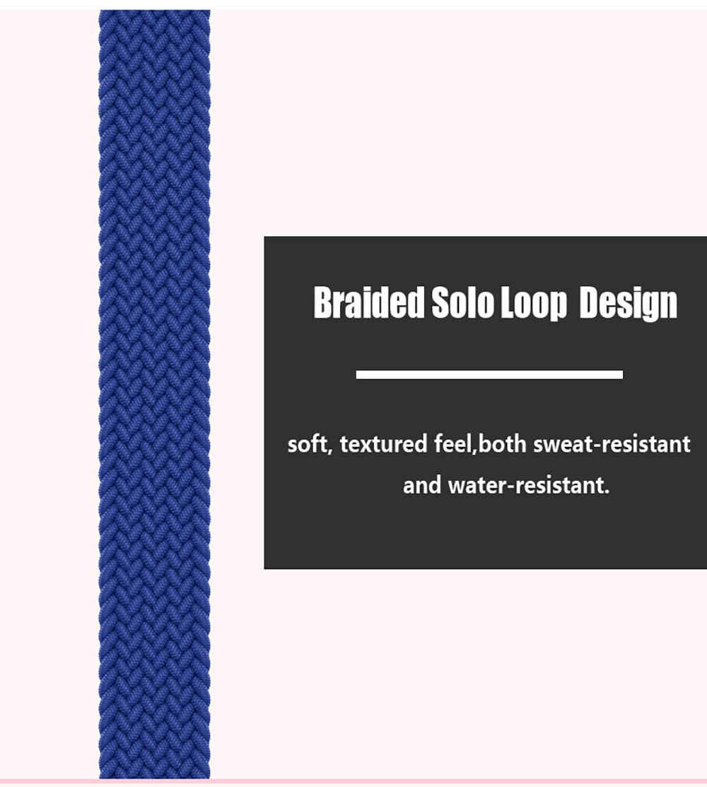 Soft Stretchable Braided Solo Loop Nylon Replacement Wristband for Xiaomi Mi Band 3 4 5 6 7 - Comfortable Sport Strap for Women & Men - Perfect for Running, Gym Workouts and Daily Wear