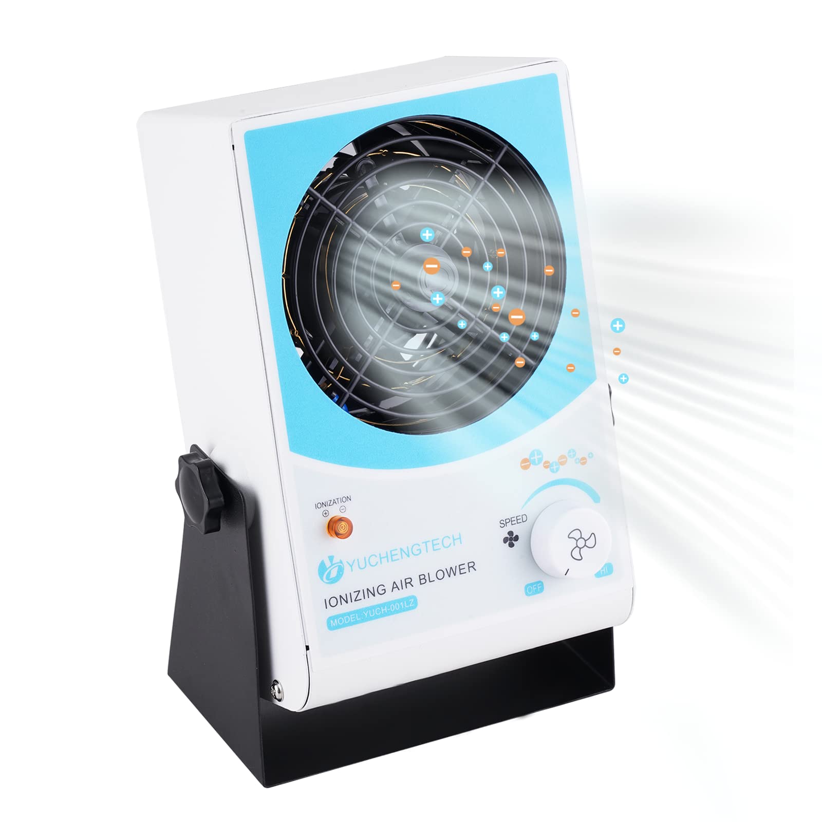 YUCHENGTECH Ionizing Air Blower - Anti Static Ionizer & ESD Static Eliminator Fan for Electronics, 110V-120V Desktop Static Remover - Perfect for PCB Assembly, Printing, and Cleanroom Environments