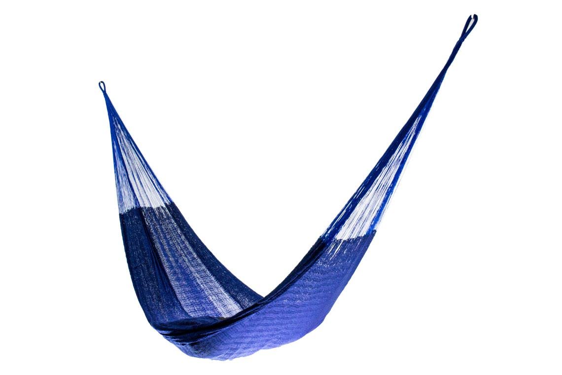 Premium Double Hammock with Stand - Dark Blue for Outdoor Relaxation, Backyard Lounging & Camping Comfort