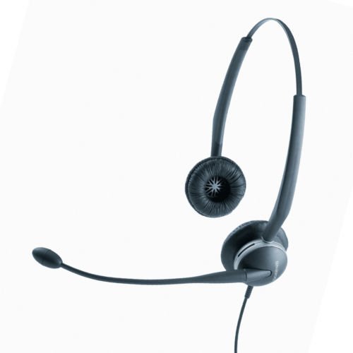 Jabra GN2125 Duo Corded Quick Disconnect Headset - Compatible with Desk Phones, Softphones & Mobile Devices (Certified Renewed) | Ideal for Call Centers, Office Work & Remote Customer Support