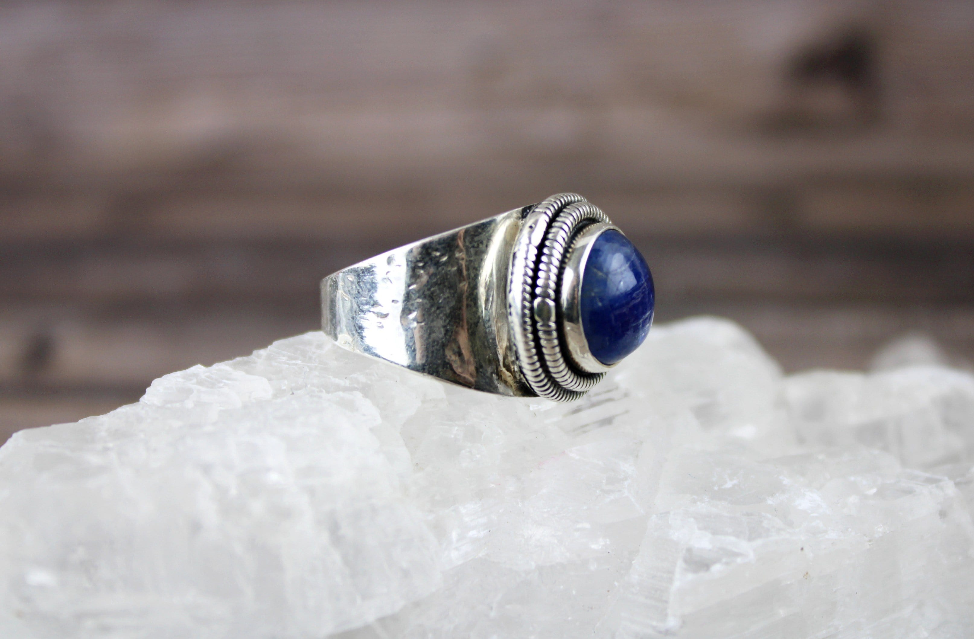 Blue Kyanite Ring Size 7 - Natural Healing Stone Jewelry for Women - Perfect for Meditation, Energy Balancing & Everyday Wear