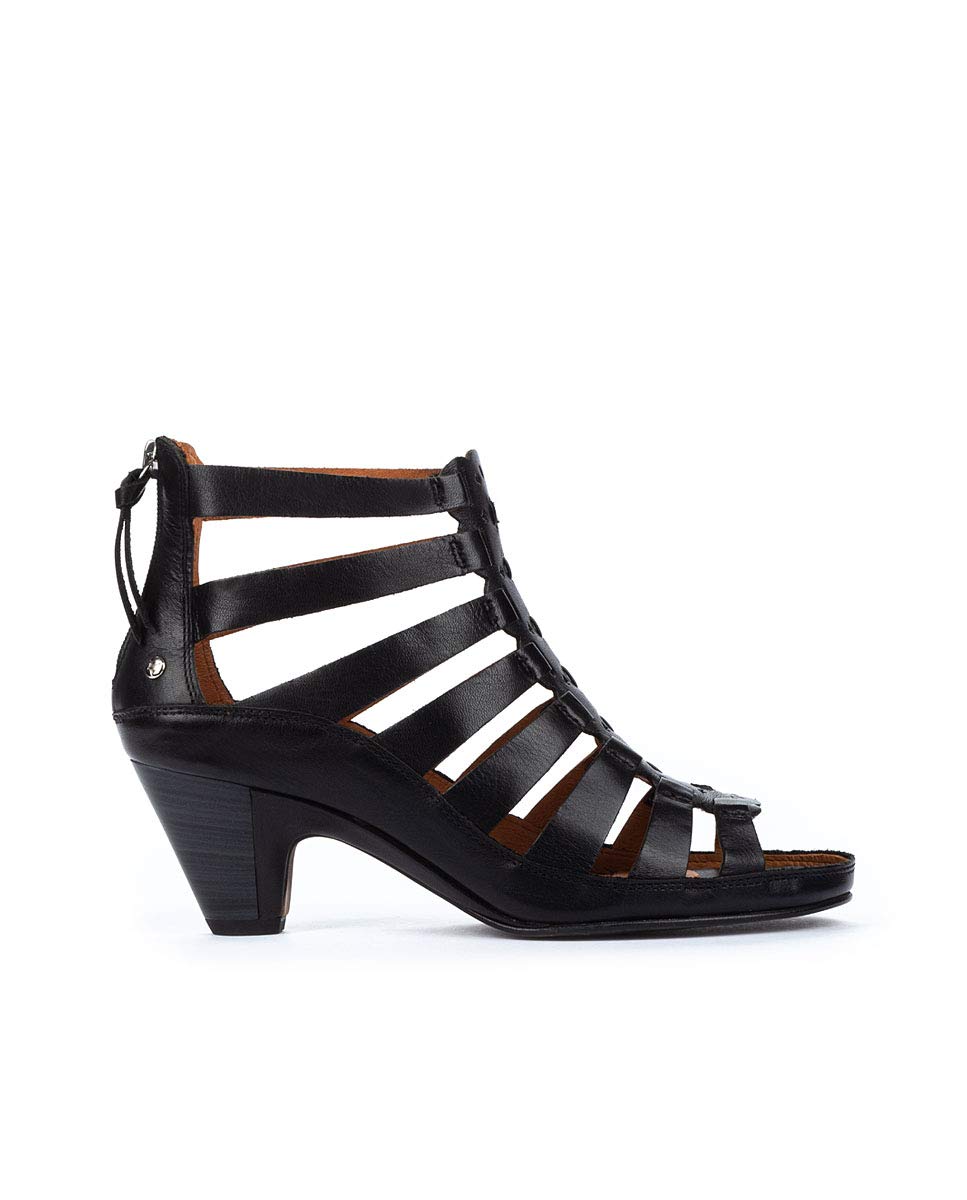 PIKOLINOS Women's Leather Heeled Sandals - Comfortable Java Color Dressy Sandals for Summer, Weddings & Date Nights