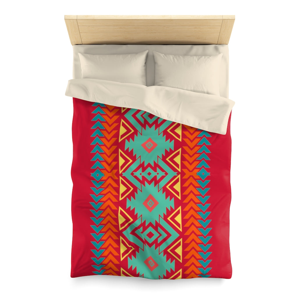 Southwestern Duvet Cover Set - Soft Microfiber Bedding Comforter Cover with Zipper Closure - Western Style Home Decor for Bedroom, Guest Room & Dorm