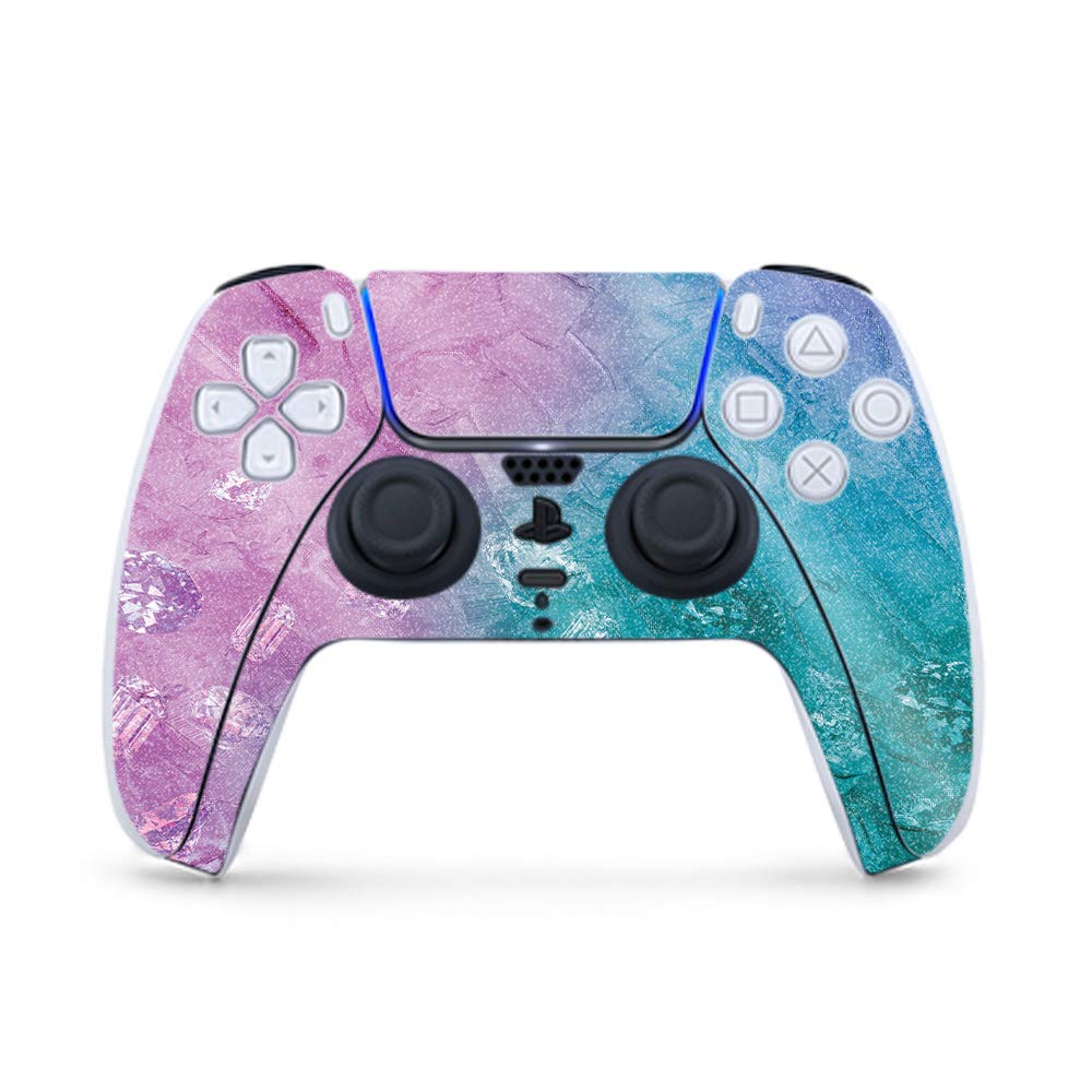 MightySkins Glossy Glitter PS5 Controller Skin - Diamond Grunge Design | Durable High-Gloss Finish | Easy to Apply & Remove | USA Made | Perfect for Gaming, Customization & Protection
