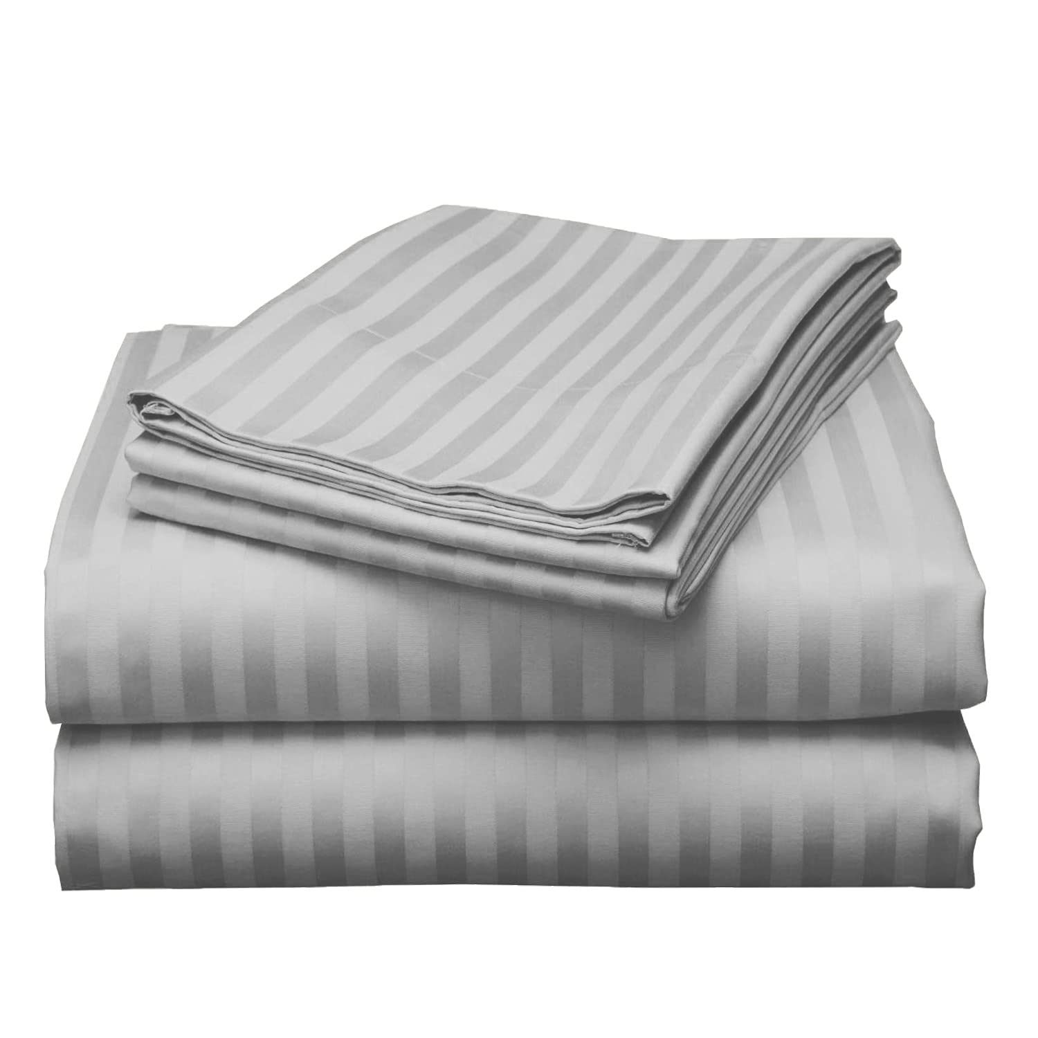 Luxury 500TC Egyptian Cotton Sheet Set - Full XL, 4-Piece, Sateen Weave for Deep Pocket Mattress (15