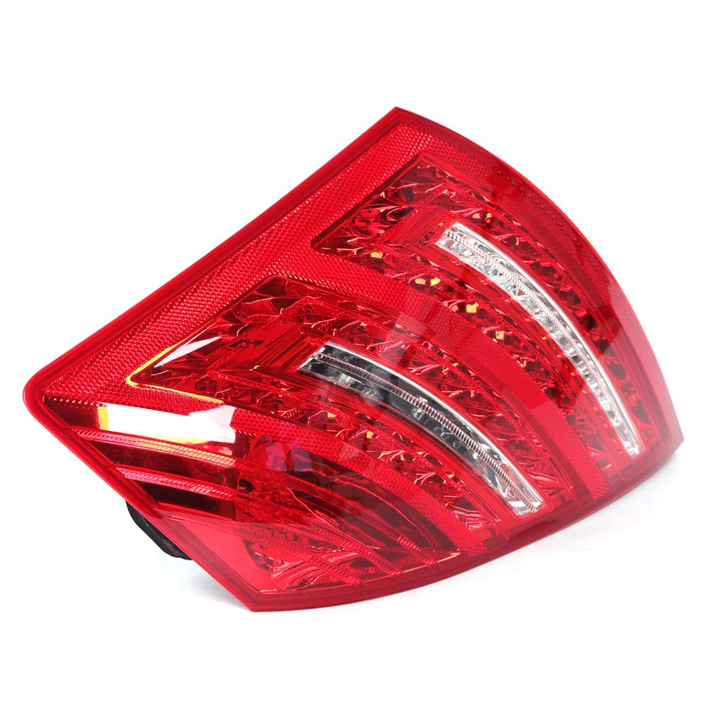 LED Tail Lights Red Clear Stop Brake Lamp Assembly for Mercedes Benz S600 W221 2007-2009 (Right Passenger Side) - Durable & Bright Replacement for Enhanced Night Driving Safety