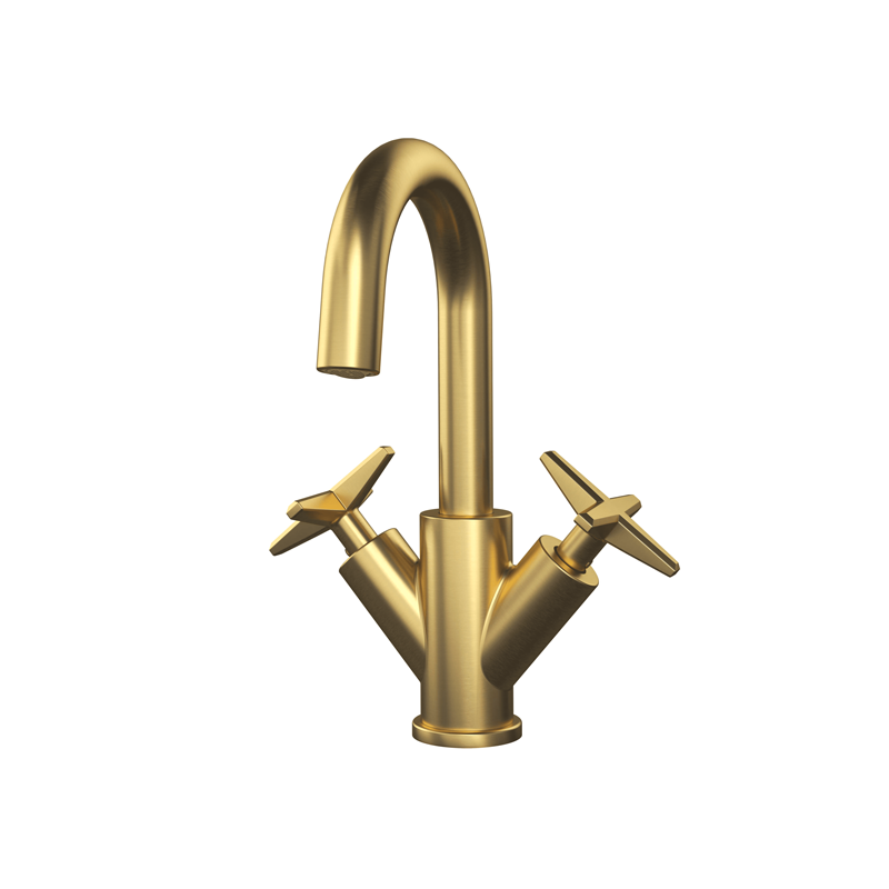 Rubi Lexa Cross Handle Bathroom Sink Faucet - Modern Matte Black Finish for Vanity & Powder Room - Perfect for Home, Hotel & Commercial Use
