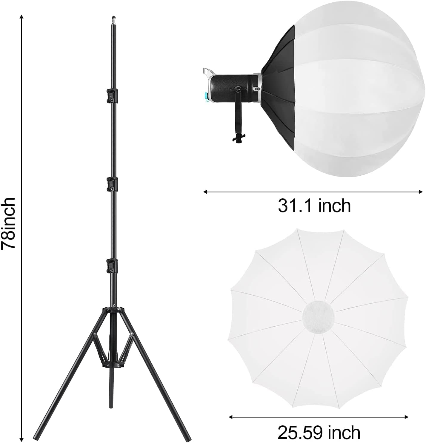 GVM 200W LED Video Light with Softbox & Bluetooth/DMX Control - 93000lux Bi-Color Continuous Lighting (3200K-5600K) for YouTube, Photography, Studio & Live Streaming