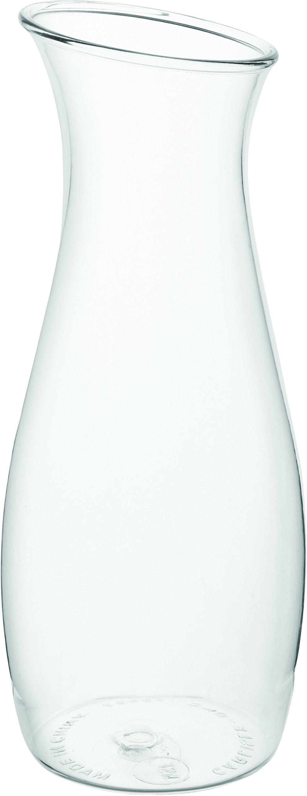 Carlisle 7090307 Cascata 1.5L Clear Plastic Juice Carafe - BPA-Free Beverage Dispenser for Restaurants, Catering & Home Use (Pack of 12) - Perfect for Iced Tea, Lemonade, Party Drinks & Refrigerator Storage