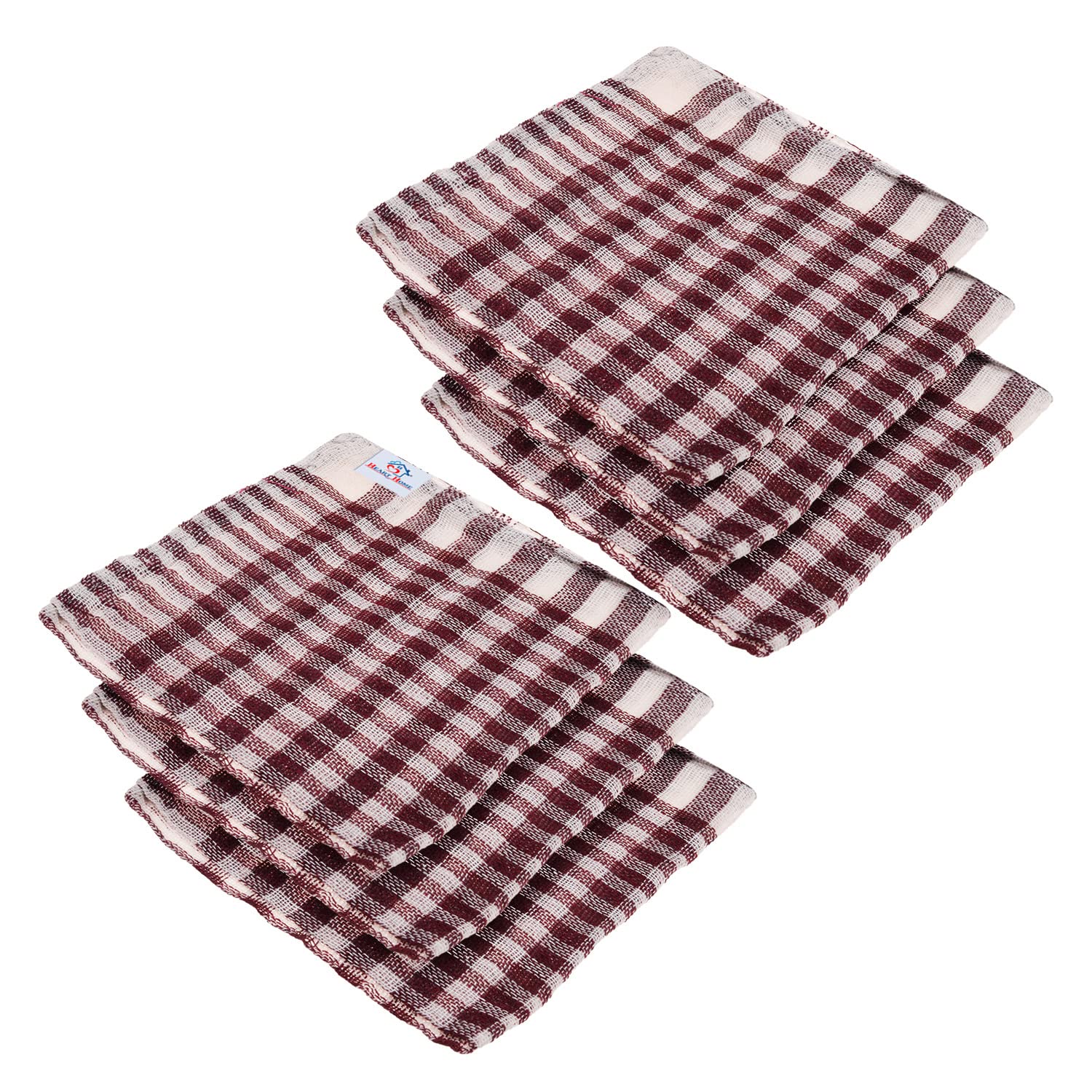 Premium Heart-Shaped Home Duster Set of 6 | 300 GSM Cotton Kitchen Cleaning Cloths for Wet & Dry Cleaning | Multi-Purpose Dusting Napkins for Kitchen, Car, Desk, Fan | Maroon Color | Perfect for Daily Cleaning, Car Detailing & Household Dusting