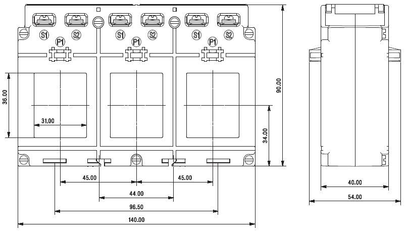 3 Phase Current Transformer - 400A, 5A Output, Class 0.5 & 1, 2.5VA - Panel & Busbar Mount for Electrical Panels, Power Distribution & Industrial Applications