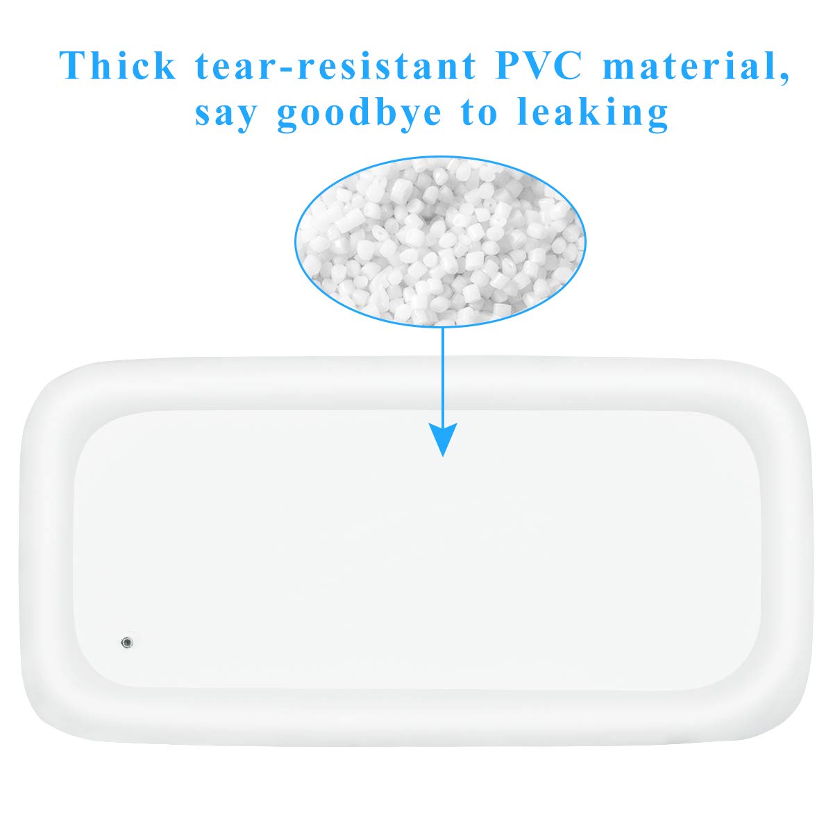 2PCS Inflatable Serving Bars with Drain Plug - Food Drink Salad Buffet Tray with Mesh Food Cover for Indoor Outdoor Party, Pool Picnic, Luau, BBQ, Camping & Beach Gatherings