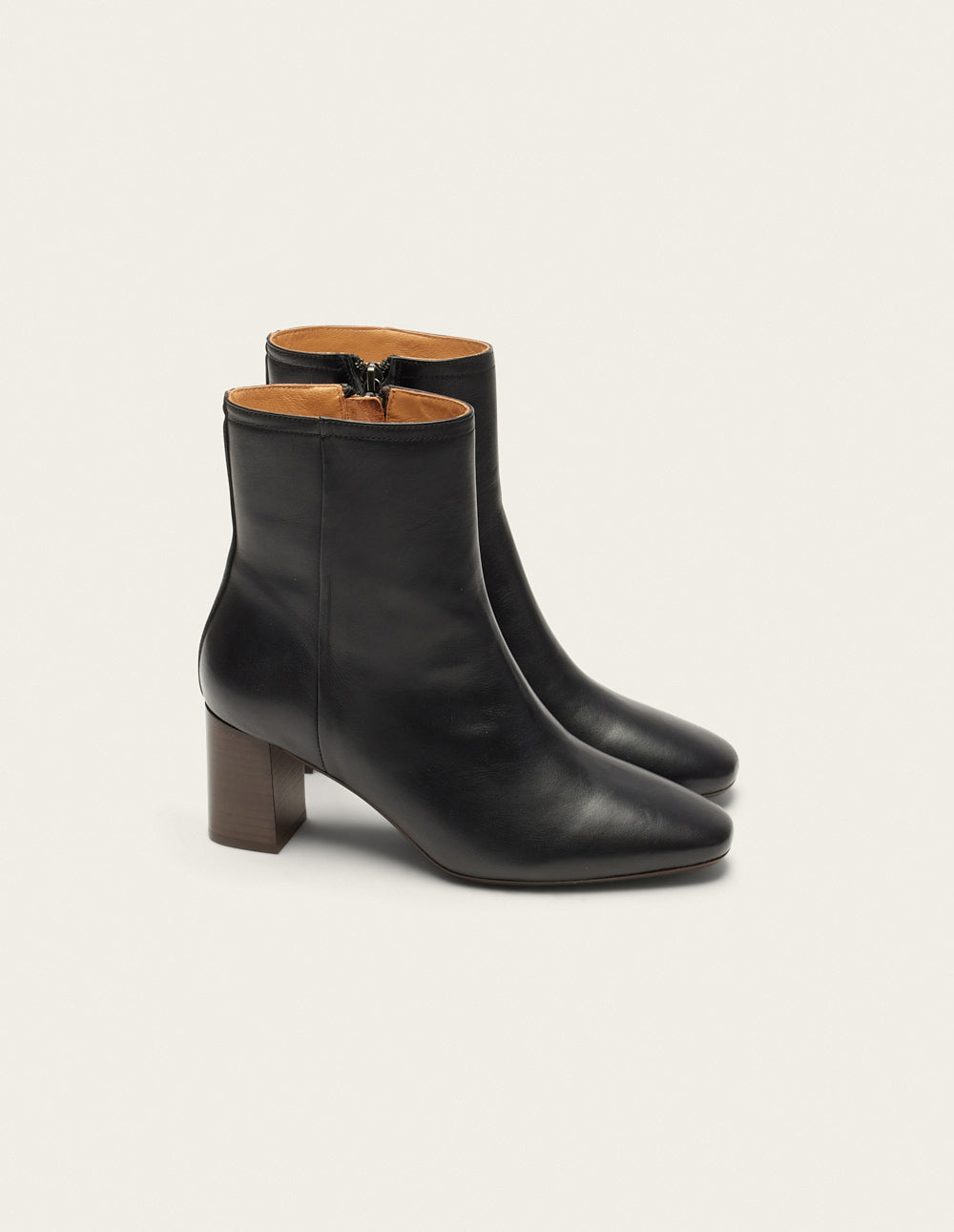 Black Leather Ankle Boots with Heels for Women - Stylish & Comfortable for Office, Party & Everyday Wear